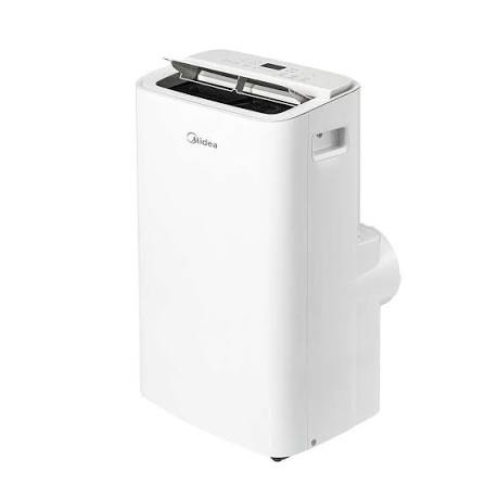 midea 12,000 btu ashrae (8,000 btu doe/sacc) inverter portable air conditioner, cools up to 350 sq.ft., with dehumidifier & fan mode, control with remote, amazon alexa & google assistant, 2026 new
