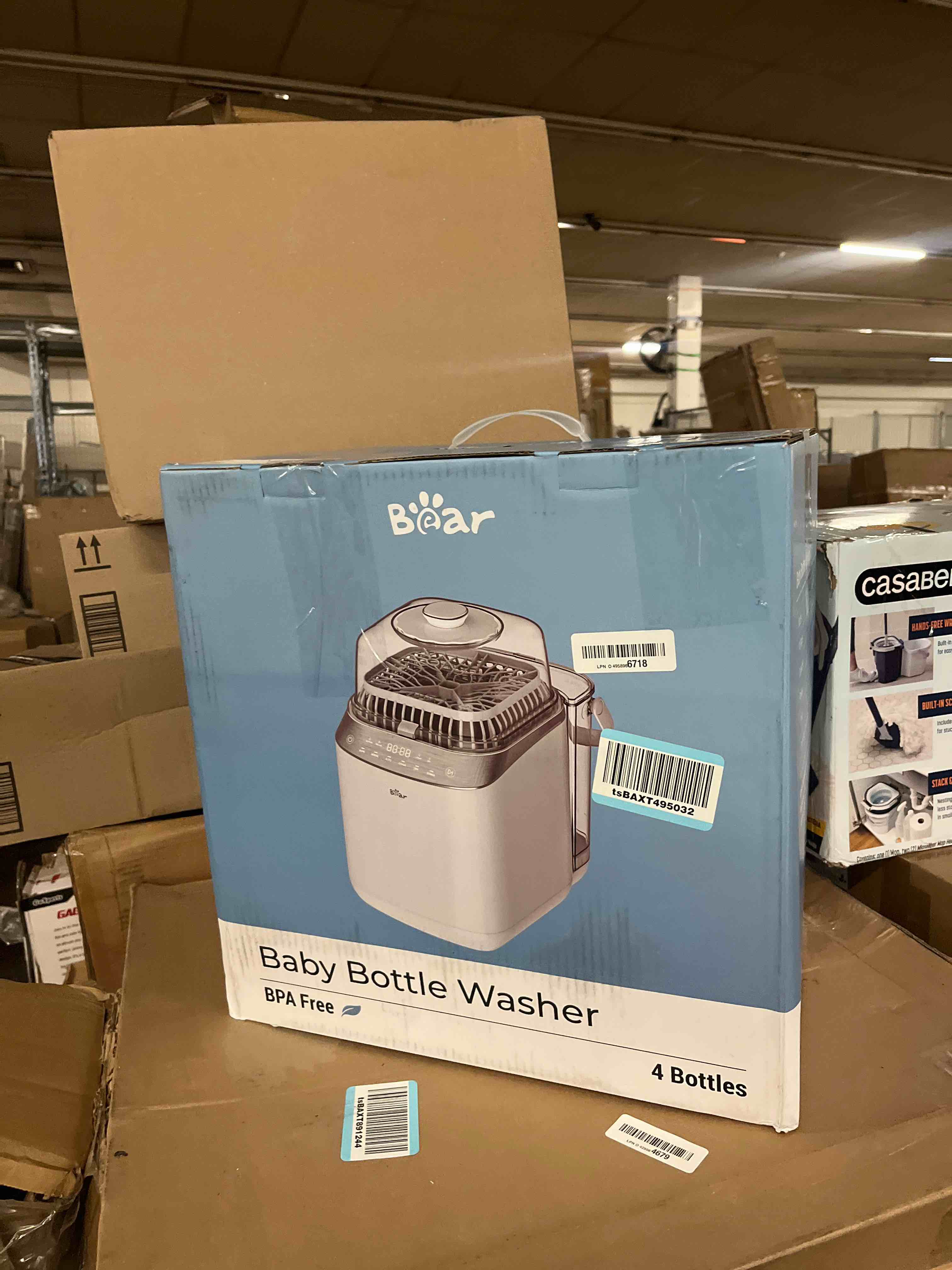 Condition photo showing New/Like New for bear bottle washer pro, baby bottle washer and sterilizer and dryer - all in one machine for bottles, pump parts & baby essentials with 90 detergent tablets - effortless, time-saving