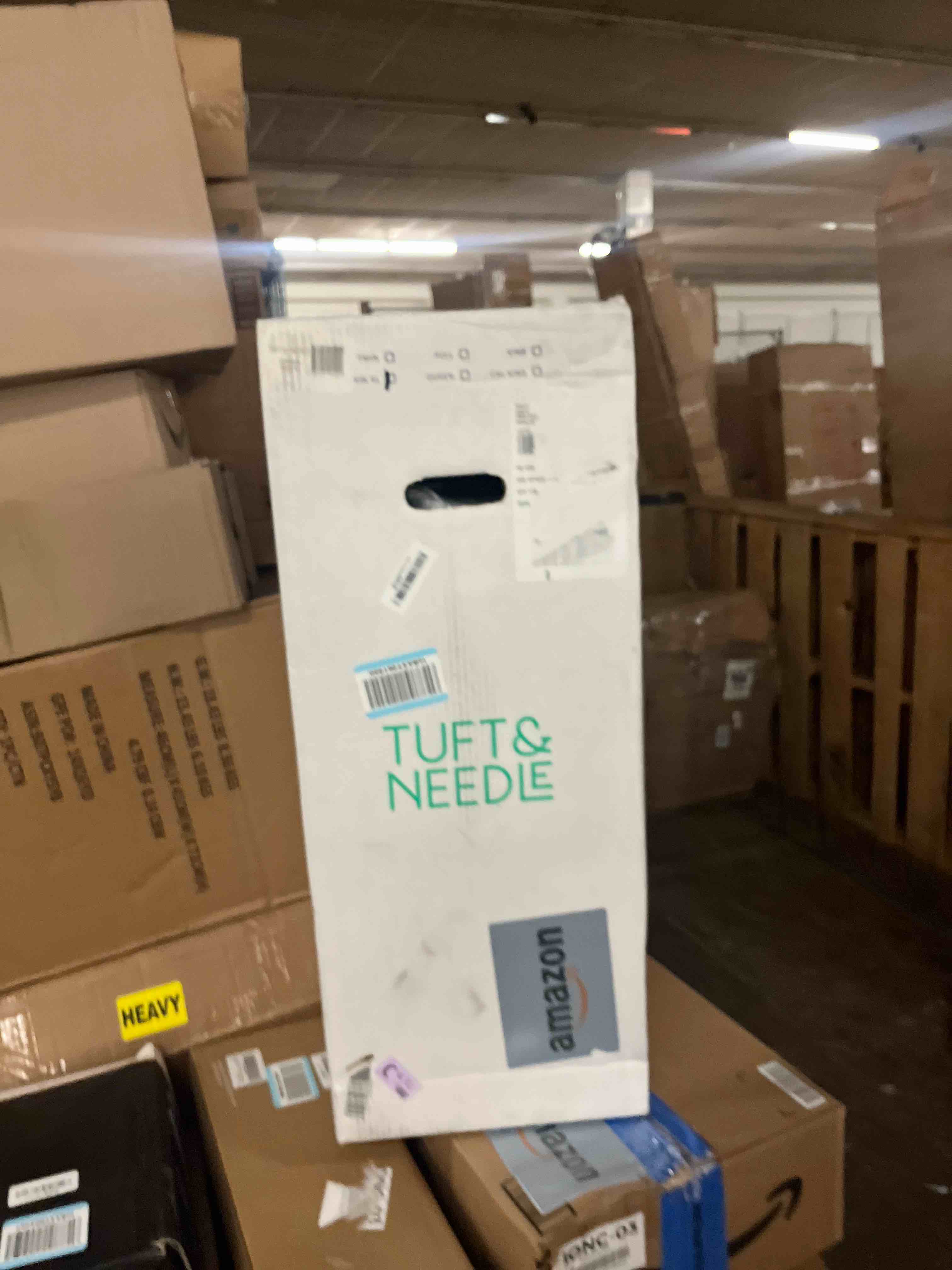 Condition photo showing New/Like New for tuft & needle mattress topper, twin xl size, 2 inches of our breathable, supportive adaptive foam, luxe gray cover, certipur-us and greenguard gold certified