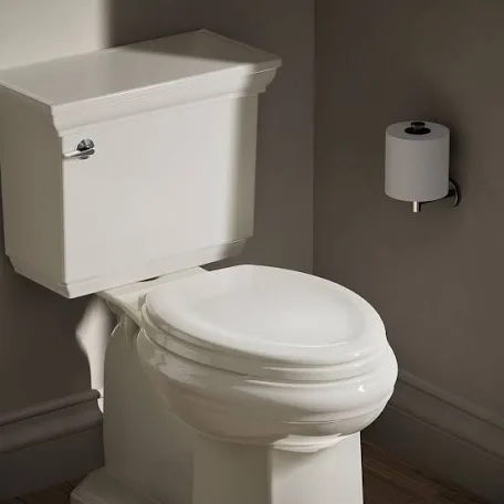 kohler stonewood quiet-close elongated toilet seat, slow close design, durable wood, easy installation, universal fit, white finish, k-20466-0