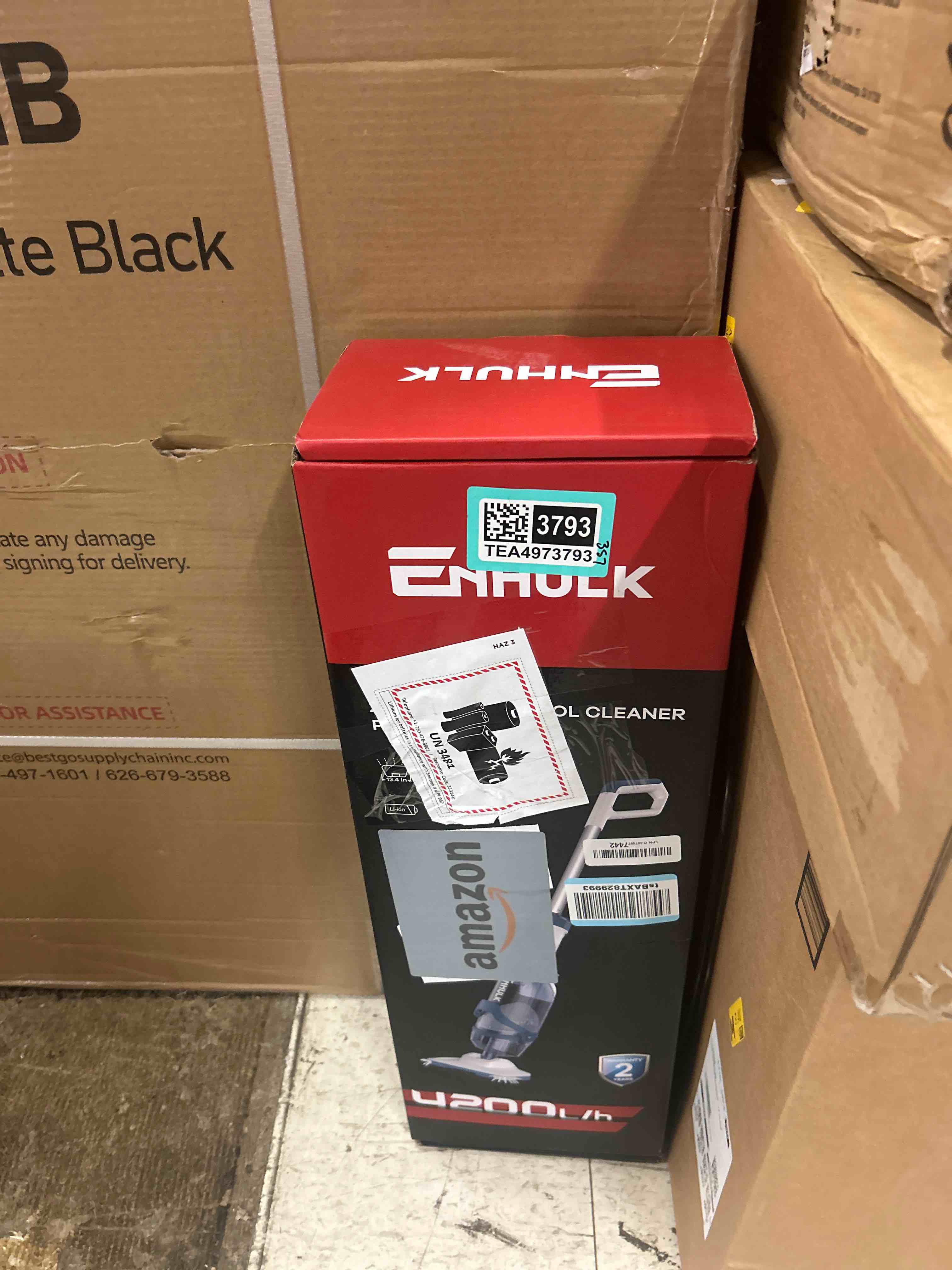 Condition photo showing New/Like New for enhulk pro cordless pool vacuum - 18.5 gpm powerful suction, 70min runtime & 13.4" wide head, xl capacity handheld rechargeable pool cleaner for inground/above ground pools with telescopic pole, pc18