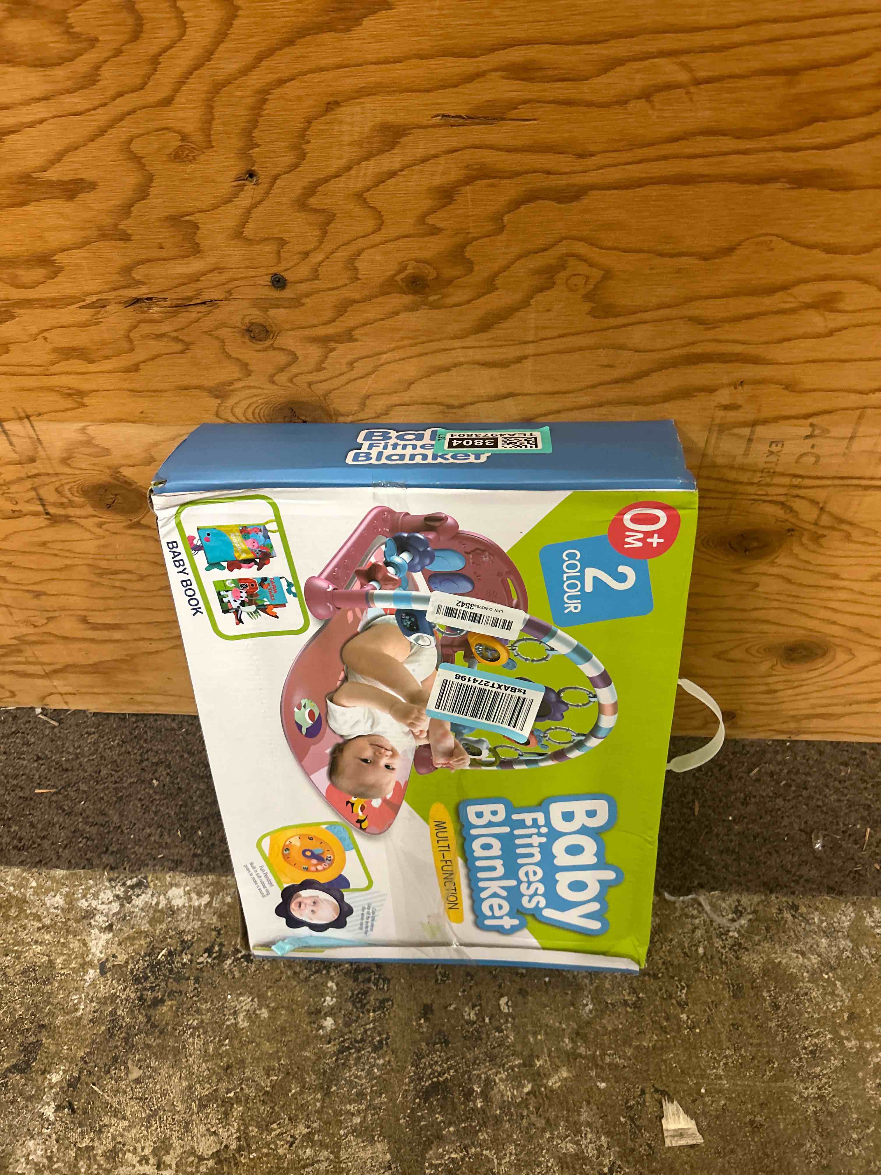 Condition photo showing New/Like New for dearlomum blue tiger baby play mat gym with piano & 2 baby book toys | tummy time activity mat with 5 infant sensory toys, music and lights, boy & girl gifts for newborns 0 to 3 6 9 12 months