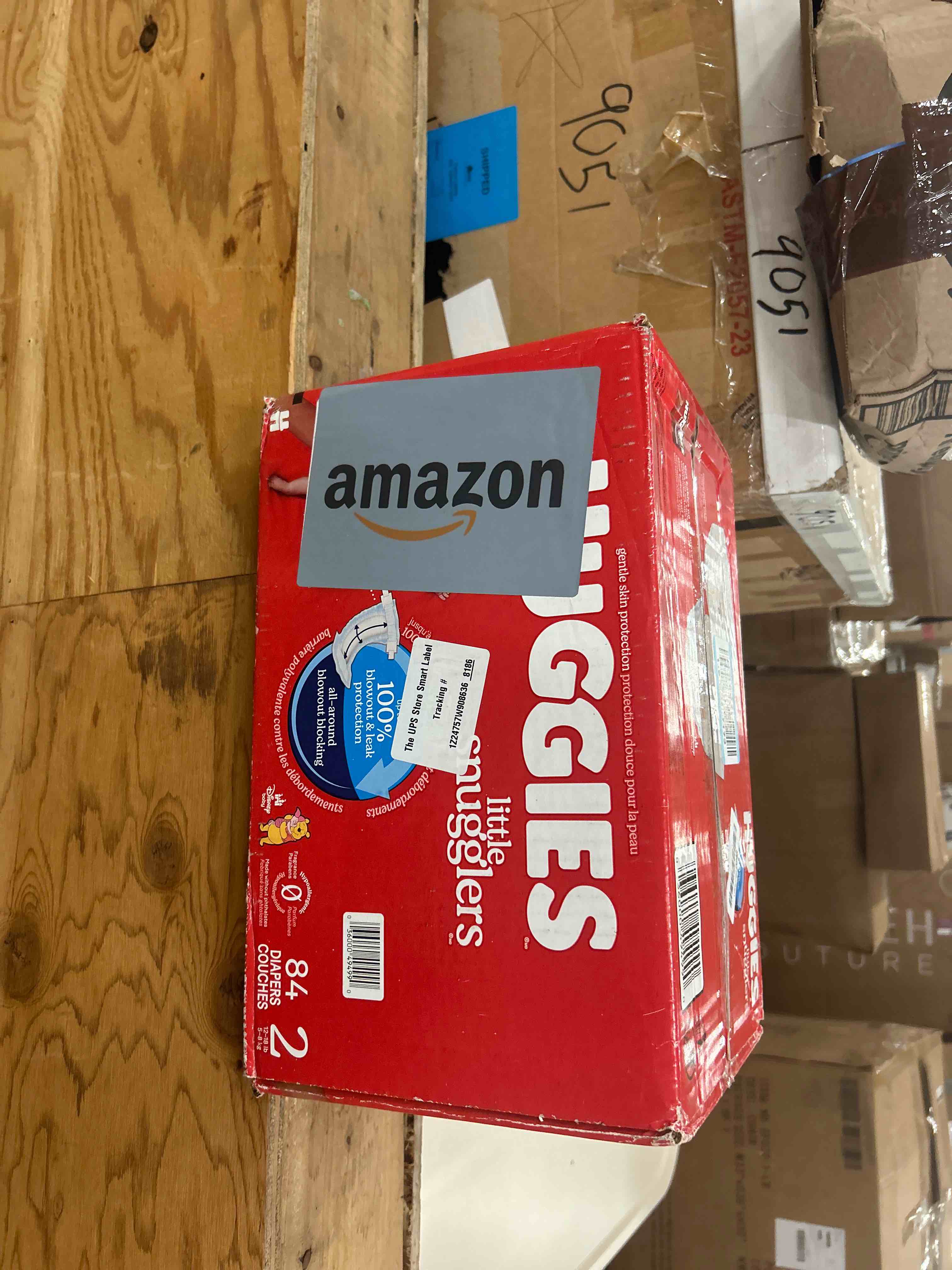 Condition photo showing New/Like New for huggies size 2 diapers, little snugglers baby diapers, size 2 (12-18 lbs), 84 count, packaging may vary