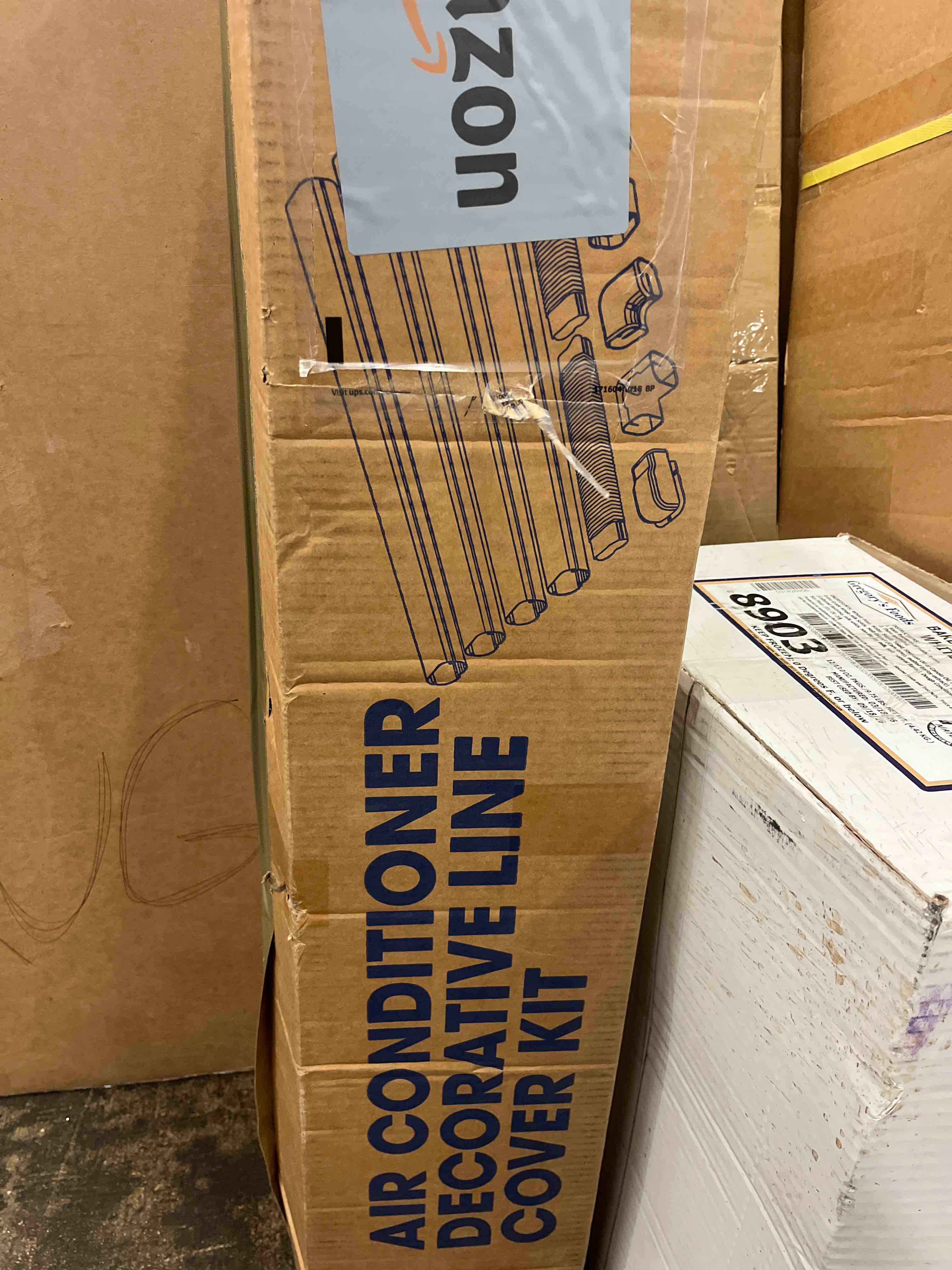 Condition photo showing New/Like New for 3" 10ft pvc decorative line set cover kit - protection for mini split, central air conditioner & heat pump(white)
