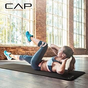Condition photo showing New/Like New for cap barbell 1-inch high density exercise yoga mat with strap | multiple colors
