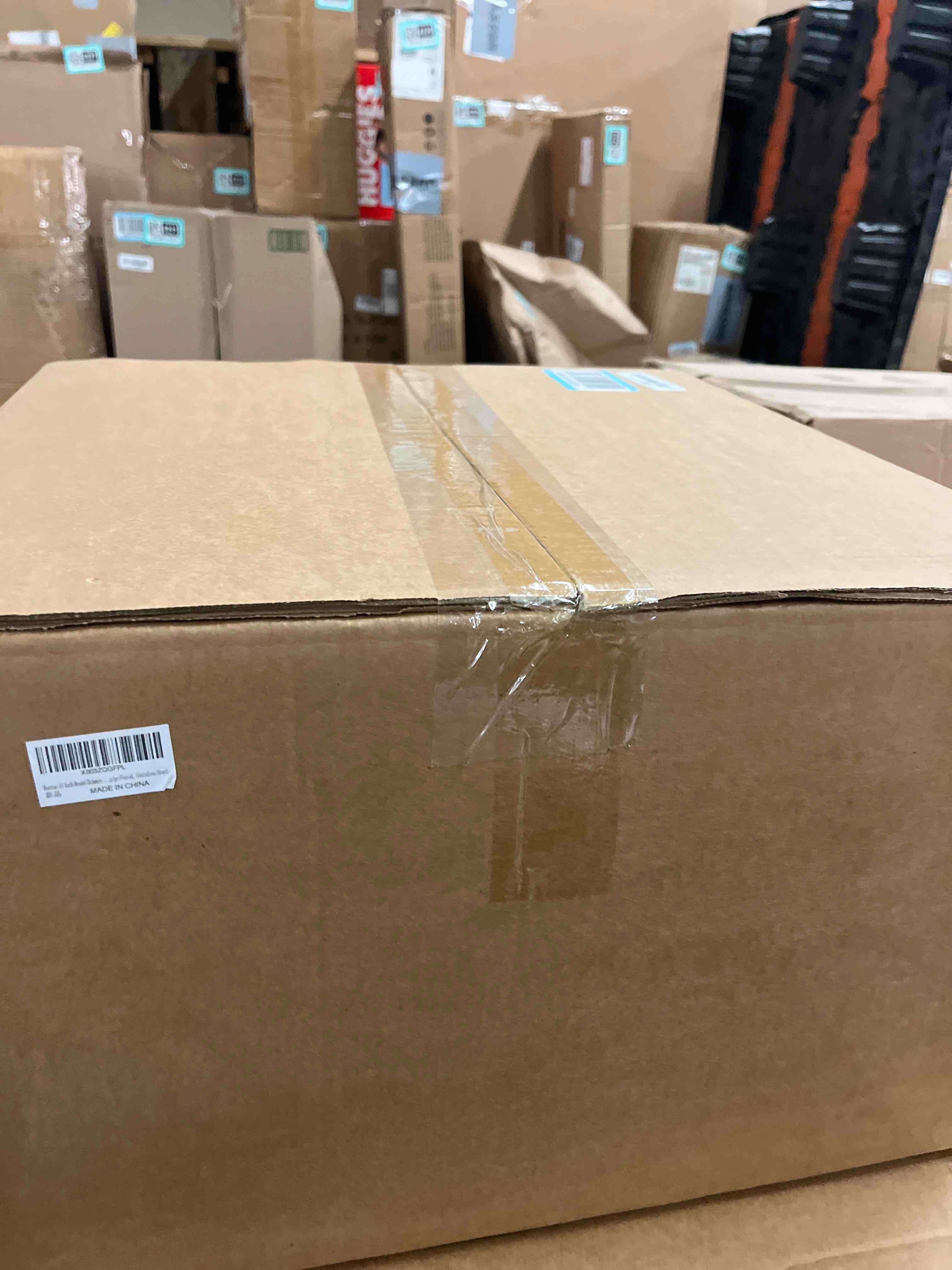 Condition photo showing New/Like New for 14 inch round chimney cap(no assembly required), 14 inch tapered top chimney cap with fastening device with screen, stainless steel