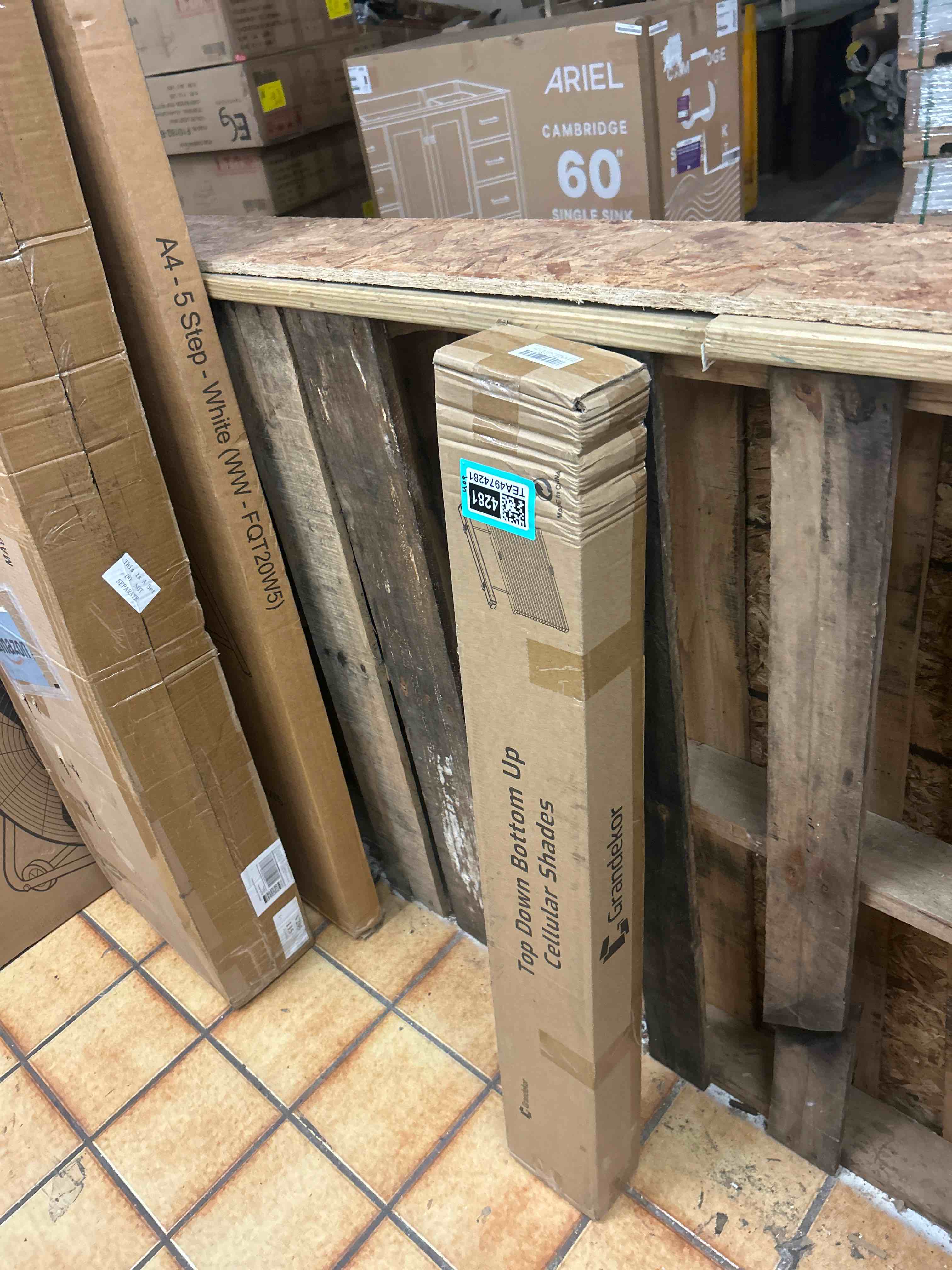 Condition photo showing New/Like New for grandekor no drill top down bottom up cellular shades blackout,36wx64h | 1.5" large cell honeycomb design with thermal insulation, cordless operation, privacy control & no-drill rental friendly