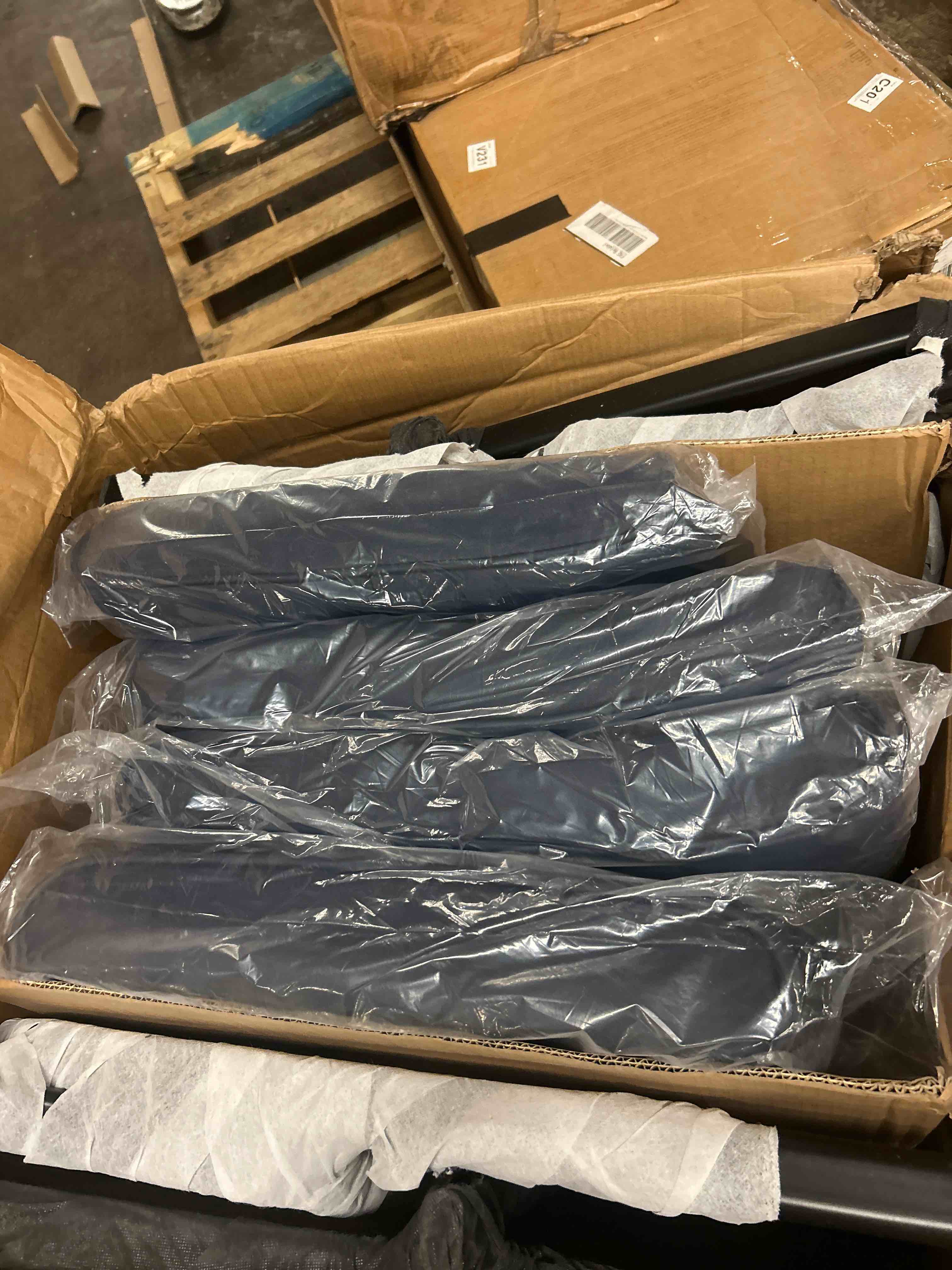 Condition photo showing New/Like New for office guest reception chair set of 2, conference room chairs waiting room chairs 2 pack, modern leather office desk chair no wheels.