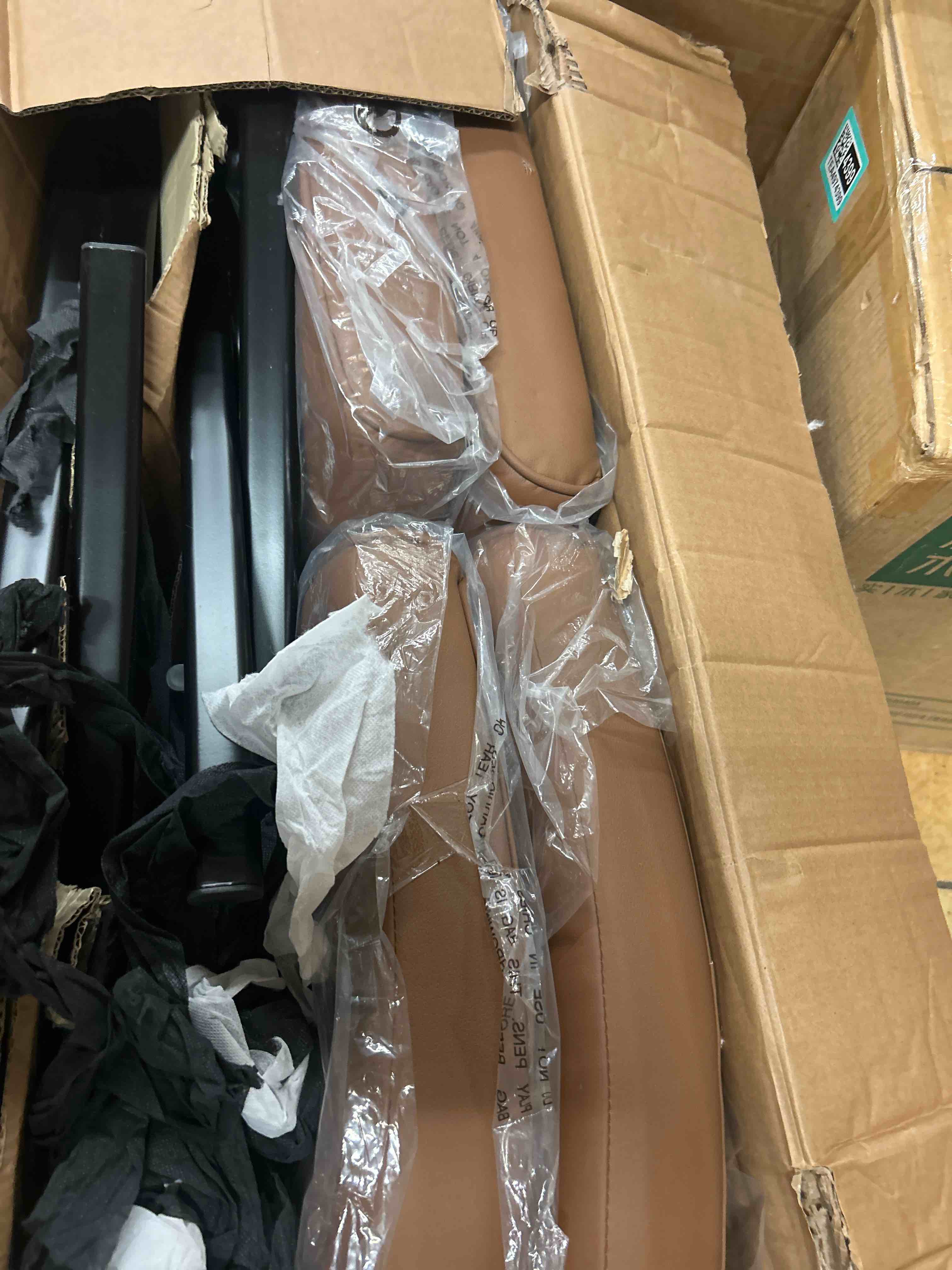 Condition photo showing New/Like New for office guest reception chair set of 2, conference room chairs waiting room chairs 2 pack, modern leather office desk chair no wheels.