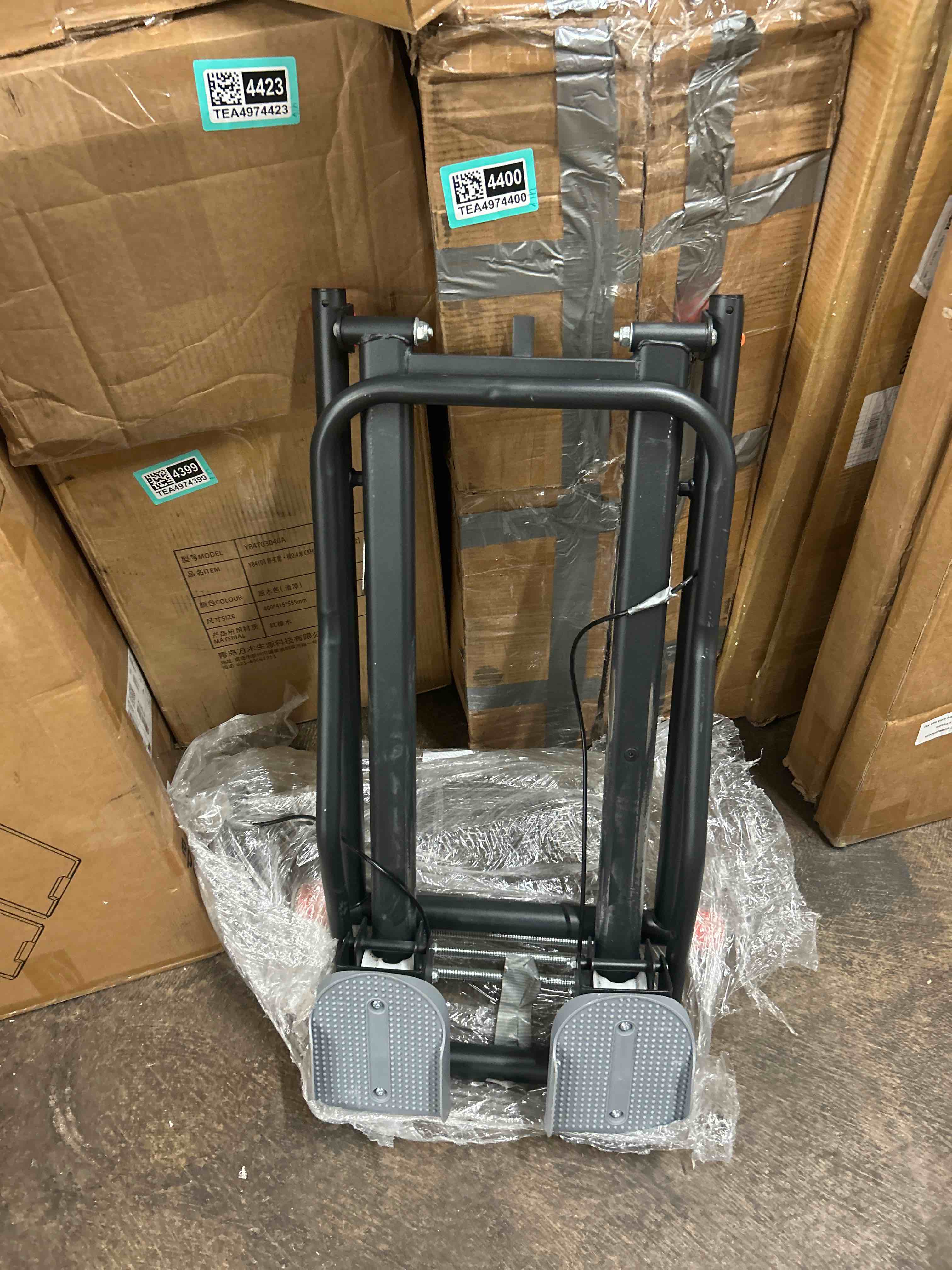 Condition photo showing New/Like New for rygeo stair steppers with resistance at home gym, folding vertical climber cardio exercise machine, stair climber for full body workout with led display