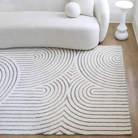 7'10"x10' caserio mid-century modern abstract rug white/gray - balta rugs