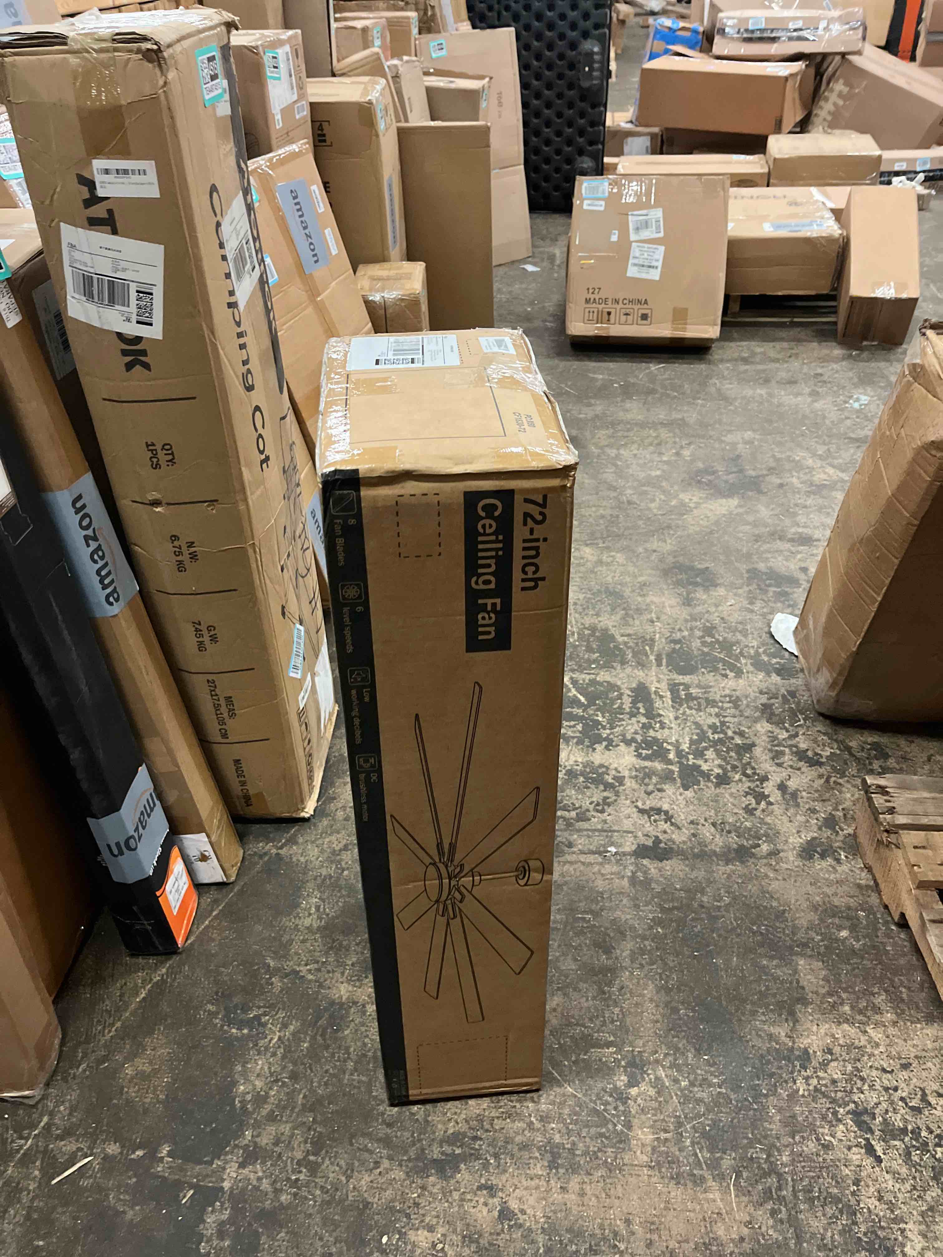 Condition photo showing New/Like New for fanbulous 72 inch ceiling fans with lights dc motor, remote & app control | damp rated, dimmable, 3cct, memory function, dual-sided reversible blades, flat/sloped ceiling, living room, covered patio