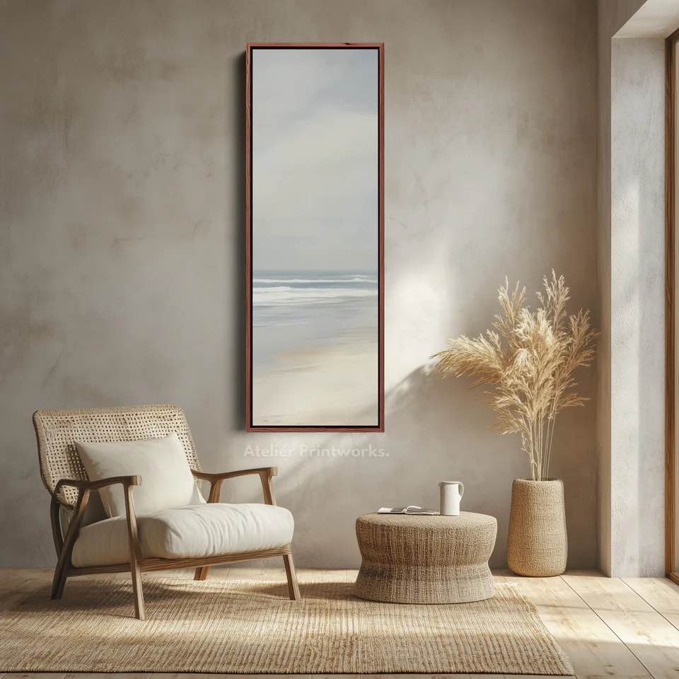 Condition photo showing New/Like New for long wall art abstract beach large canvas decor
