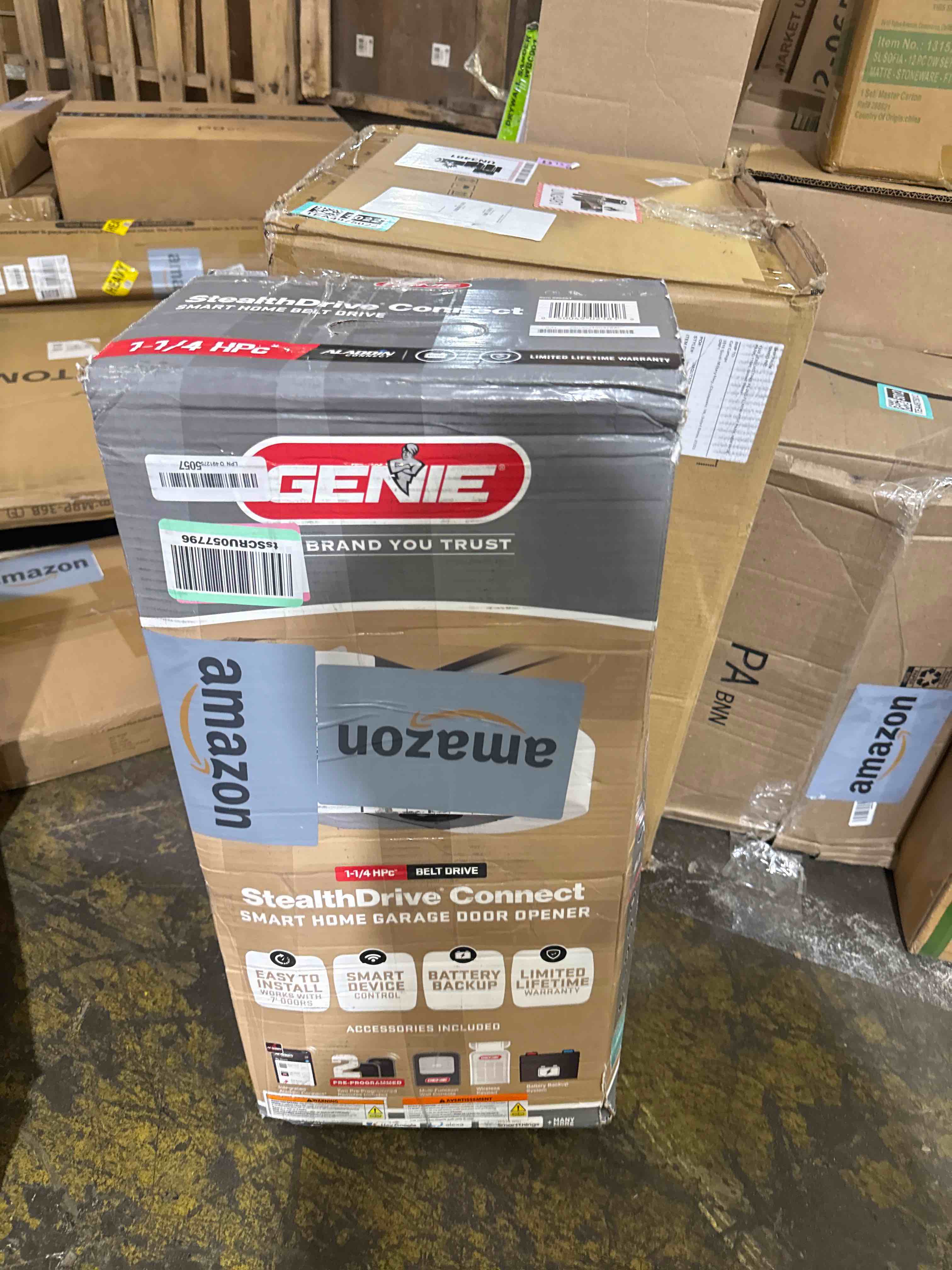 Condition photo showing Good Condition for genie stealthdrive 7155 connect smartphone-controlled belt drive garage door opener - 1 each (used)