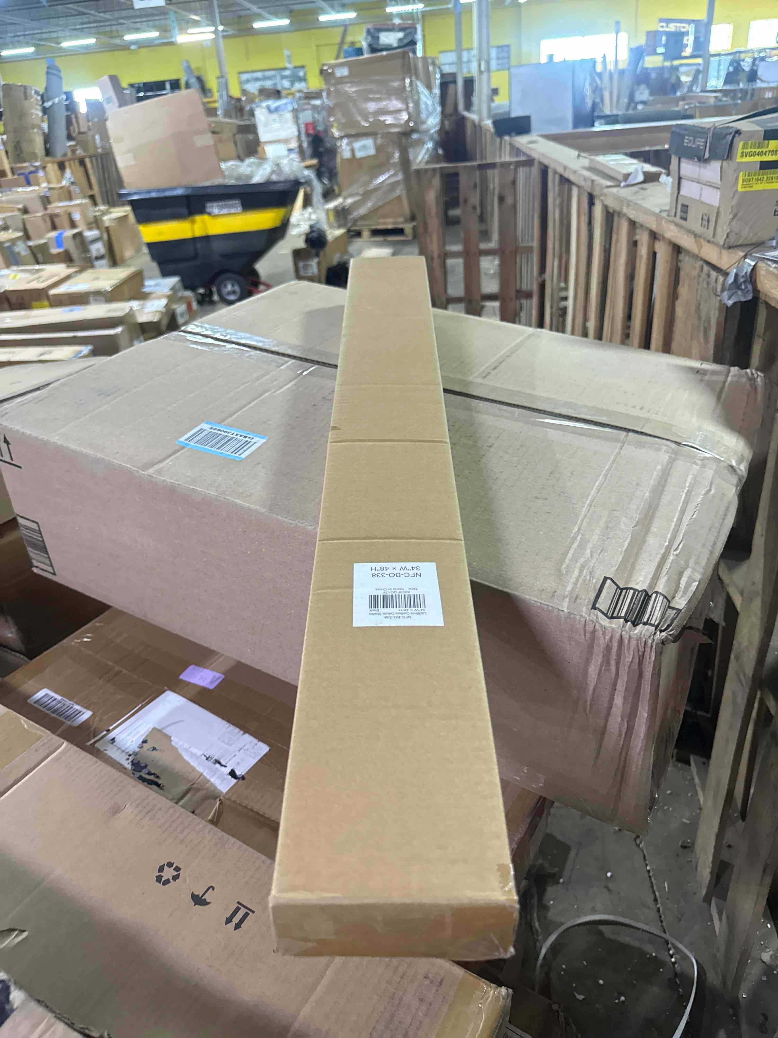 Condition photo showing New/Like New for lazblinds cordless cellular shades, no tools no drill blackout honeycomb shades pleated blinds for windows, 34'' w x 48'' h, midnight black blackout-midnight black 34'' w x 48'' h