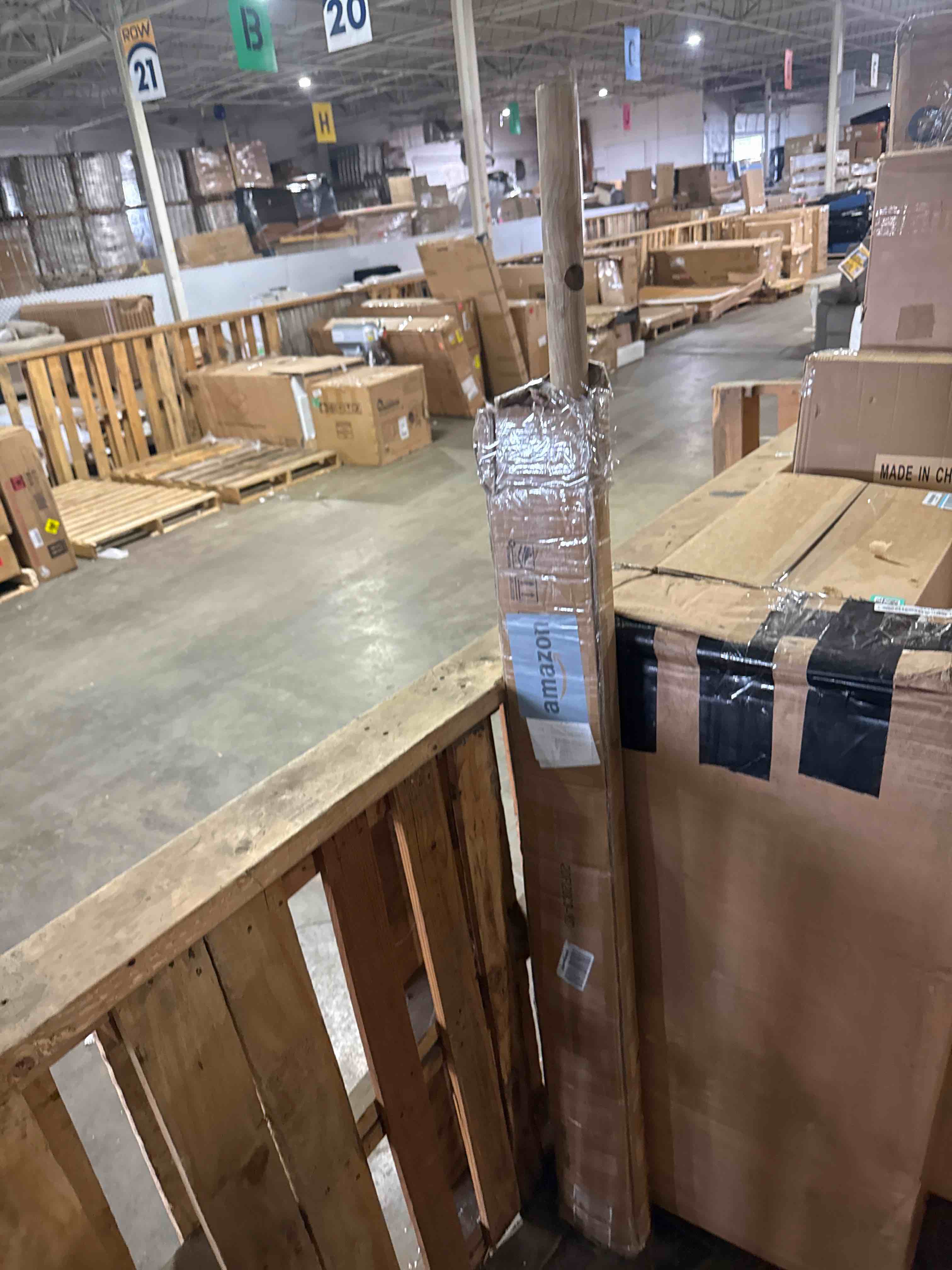 Condition photo showing As Is for deco 79 teak wood handmade 4 rack ladder, 17" x 2" x 59", brown