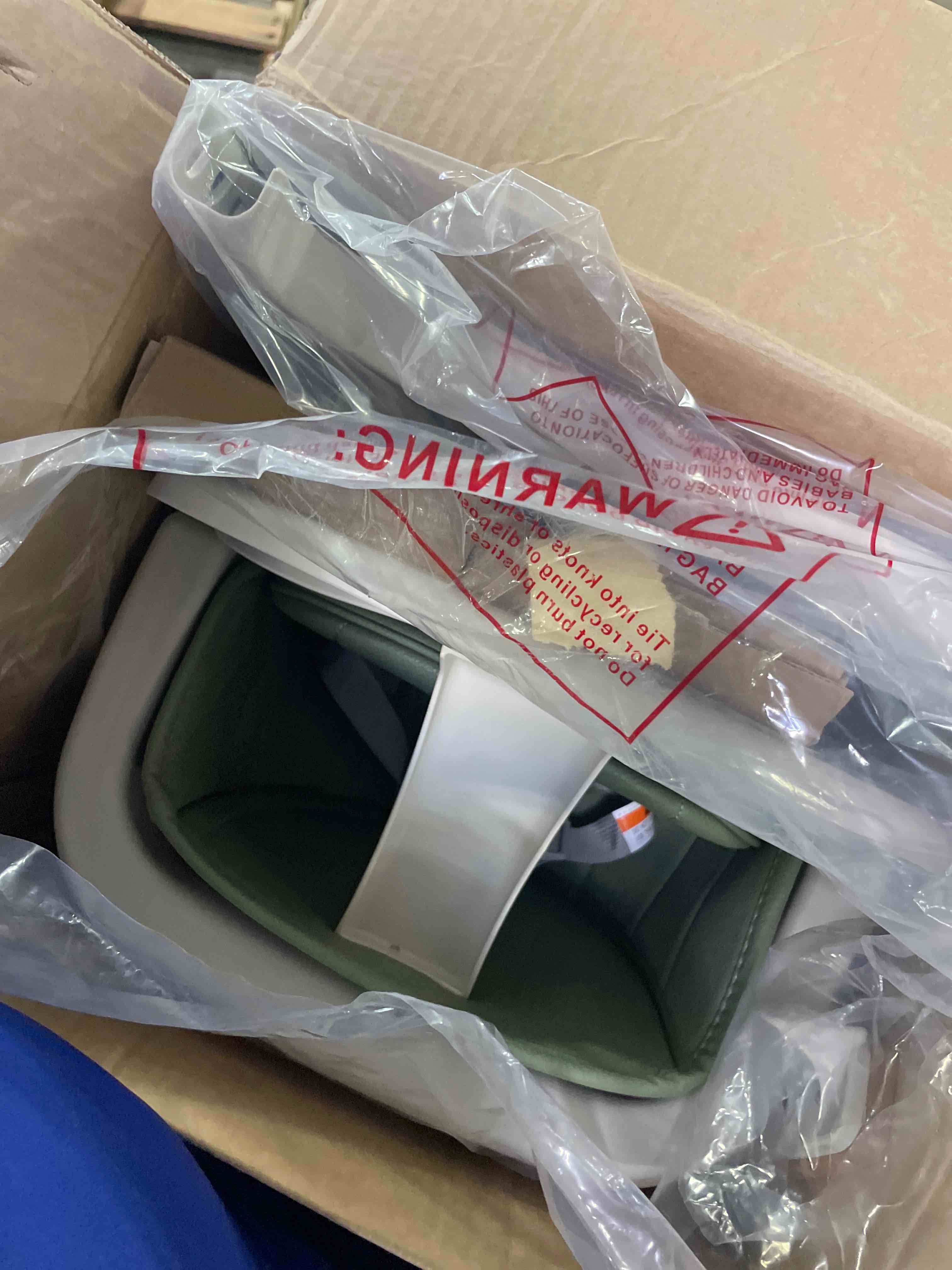 Condition photo showing New/Like New for ingenuity baby base 2-in-1 booster feeding and floor seat with self-storing tray - mist