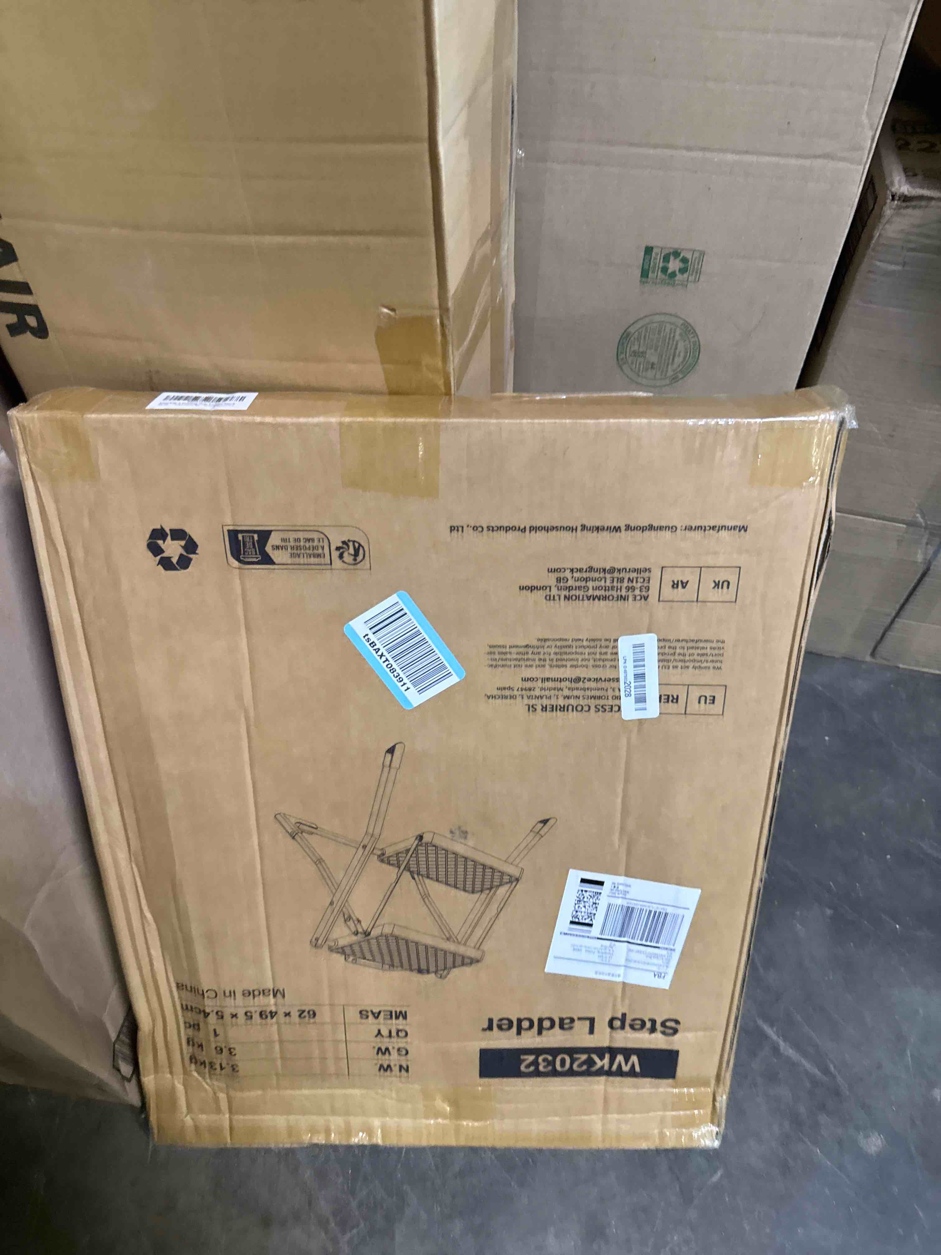 Condition photo showing New/Like New for urackify 2 step stool foldable, step ladder with non-slip rubber mat, step stool with release button, lightweight steel, black, for up to 330lbs.