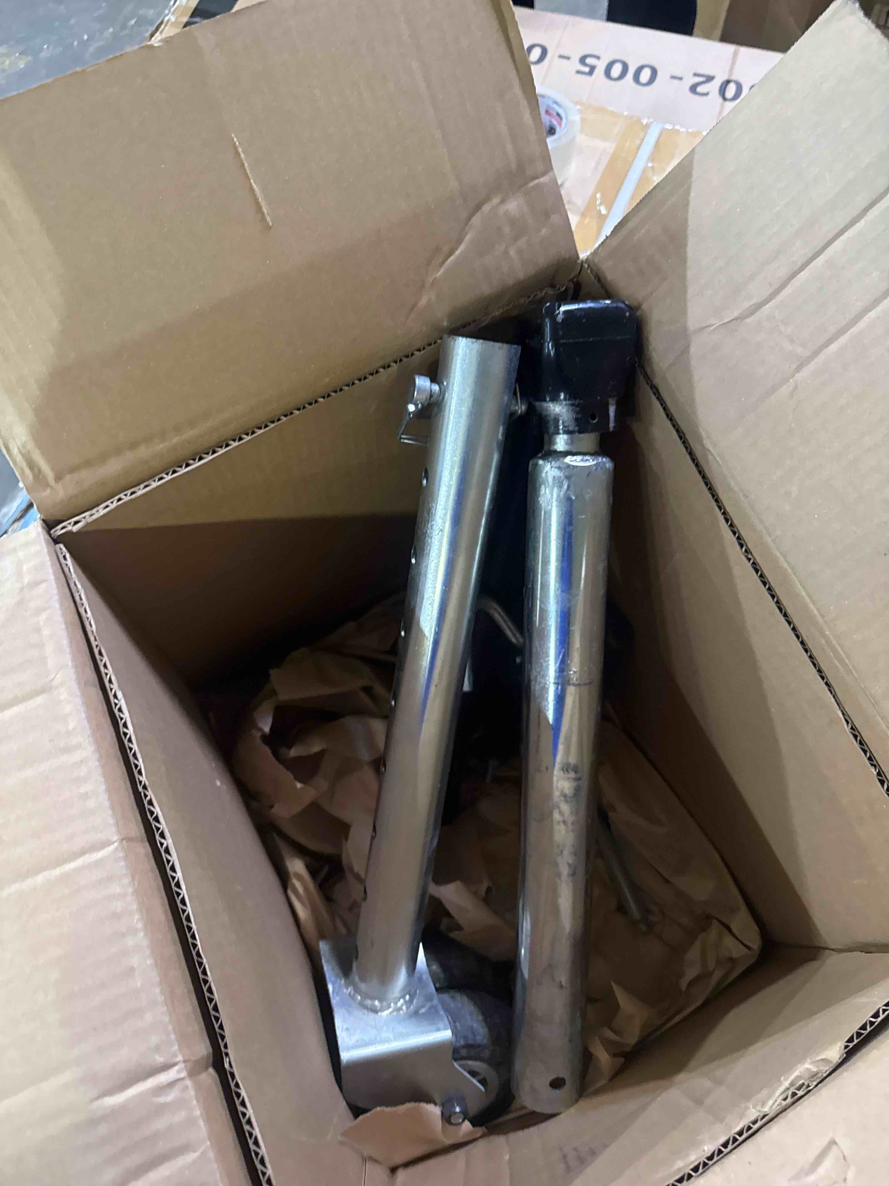 Condition photo showing Good Condition for 1500 lbs trailer jack with dual wheel, heavy duty swivel boat jack, 12" lift, bolt-on tongue trailer jacks for rv boat trailers, silver 1500lbs silver (used)