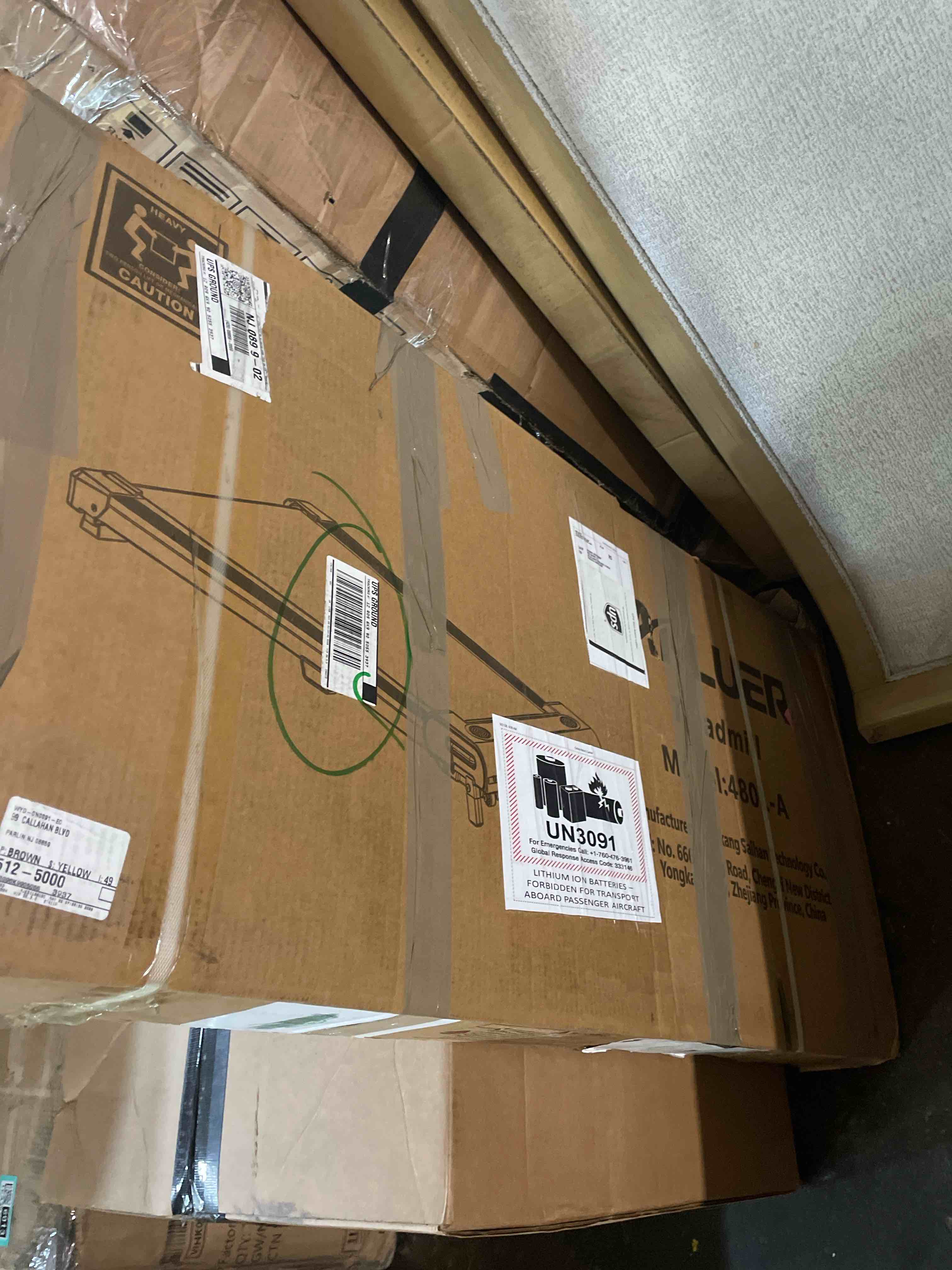 Condition photo showing New/Like New for walking pad with 6% incline, 300lbs capacity under desk treadmill for home office, quiet portable mini treadmill with app & remote control, no assembly, slim design for small spaces