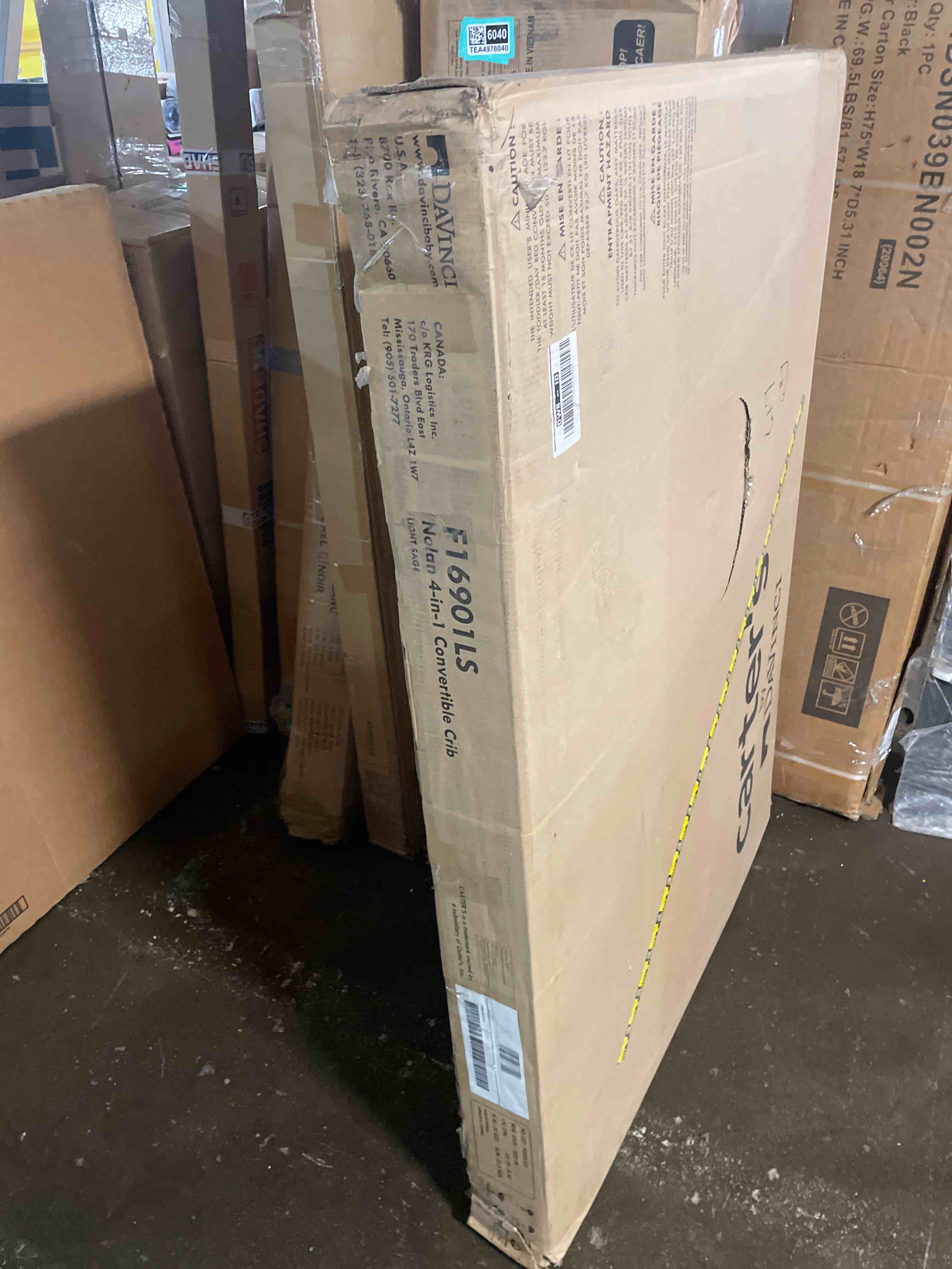 Condition photo showing New/Like New for carter's by davinci nolan 4-in-1 convertible crib in light sage, greenguard gold certified