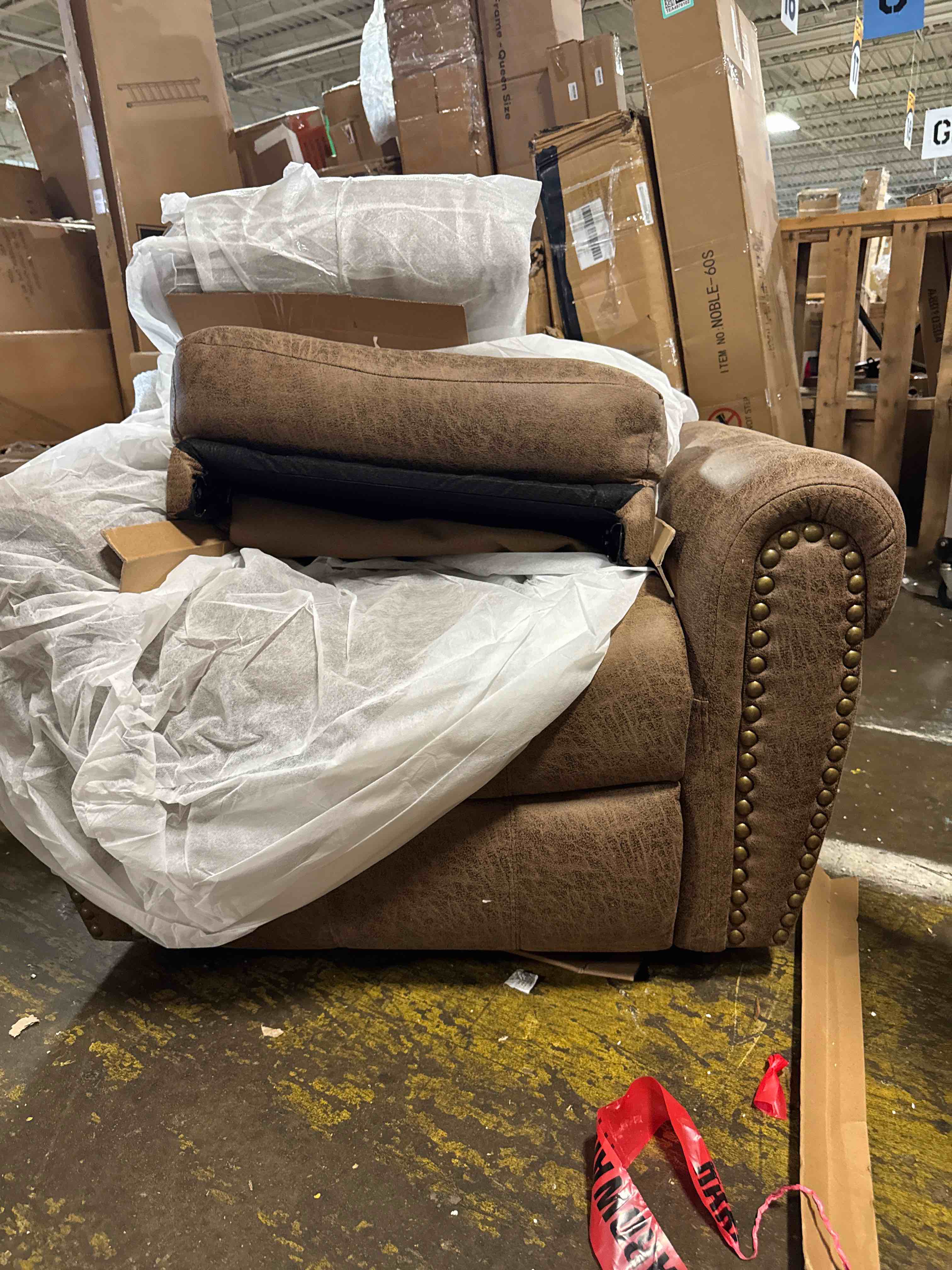 Condition photo showing New/Like New for lexicon dorritt wall-hugger power reclining chair, brown