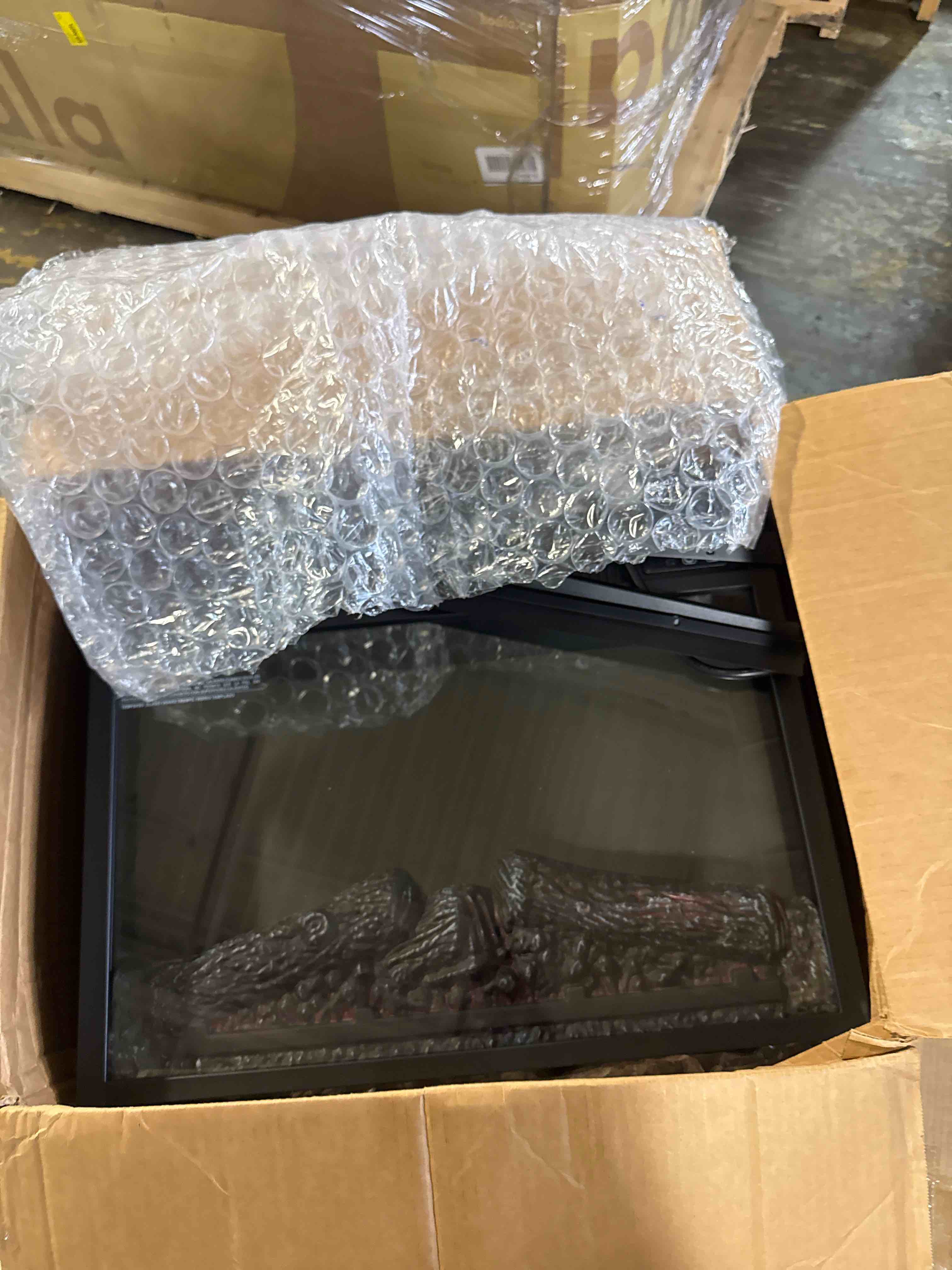 Condition photo showing Good Condition for serenelife electric fireplace insert with heater | smart wi-fi app control & remote | 700w/1500w adjustable thermostat with overheat protection | 29"x21" recessed or wall mount design