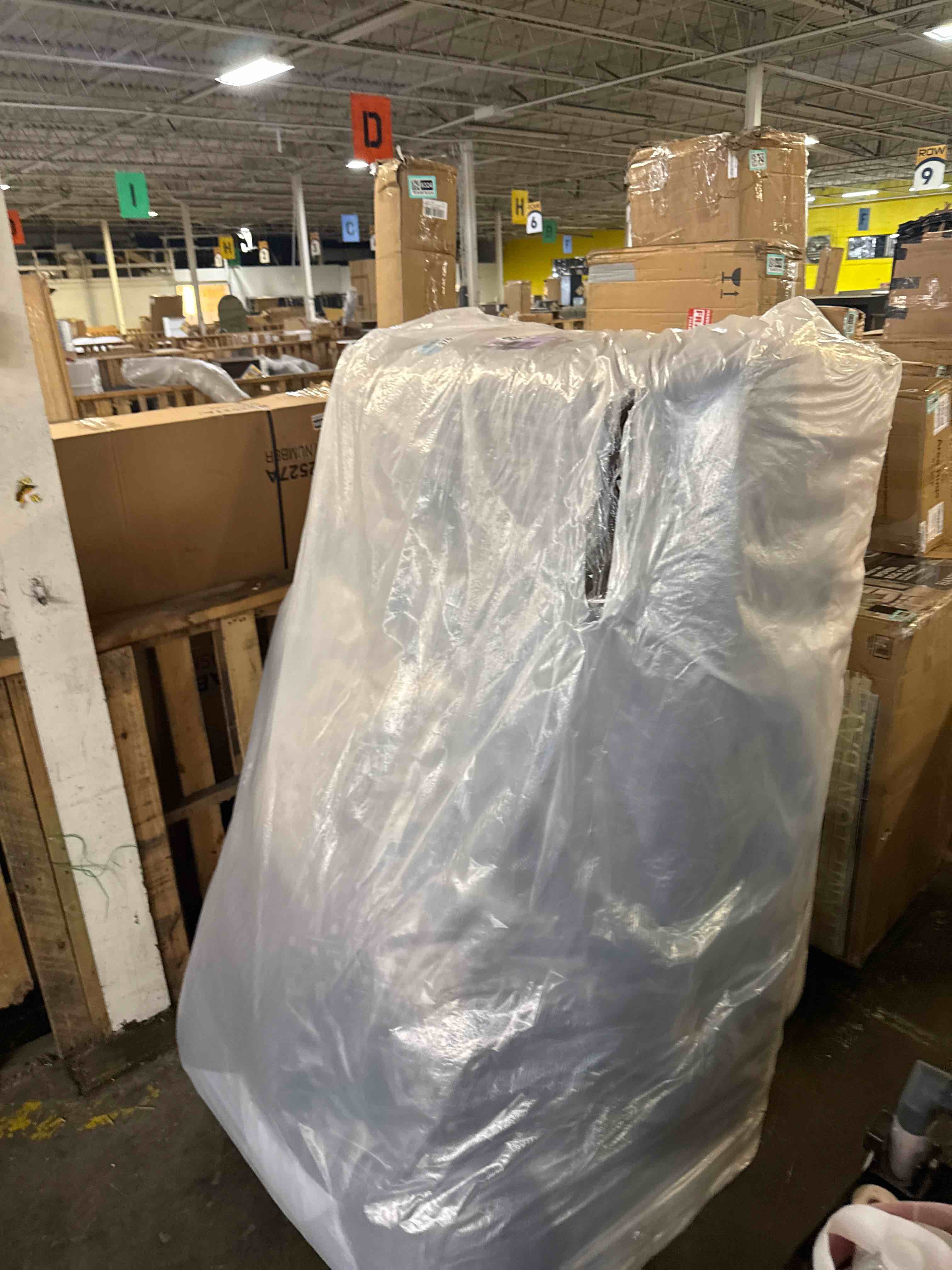 Condition photo showing As Is for sloan slipcovered chaise sectional (chaise only)