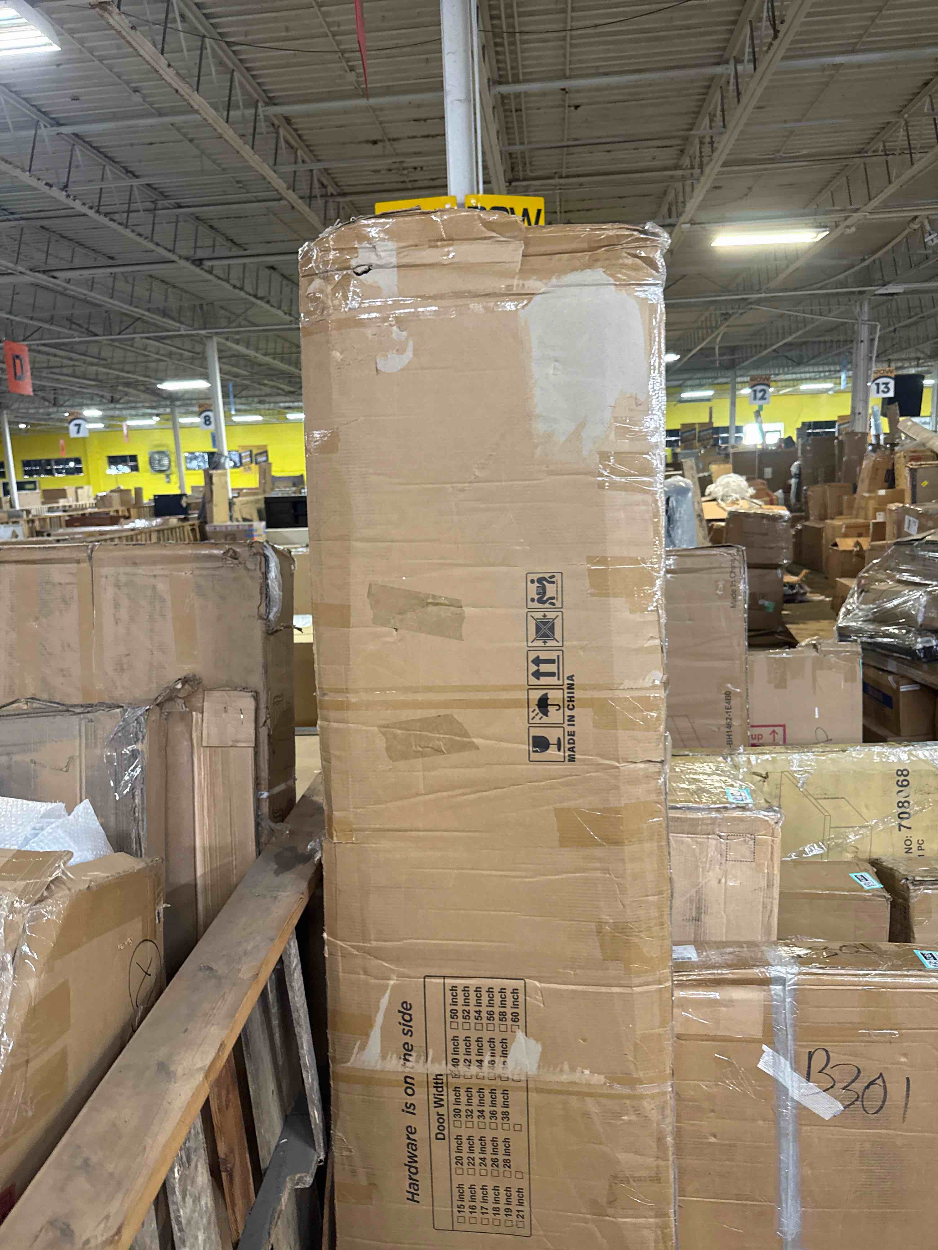 Condition photo showing New/Like New for 40" (20" x 2) x 84" bifold barn doors with hardware kit & handle, pre-assembled solid core mdf panels closet pantry door interior sliding folding door, water-resistant primed white finished