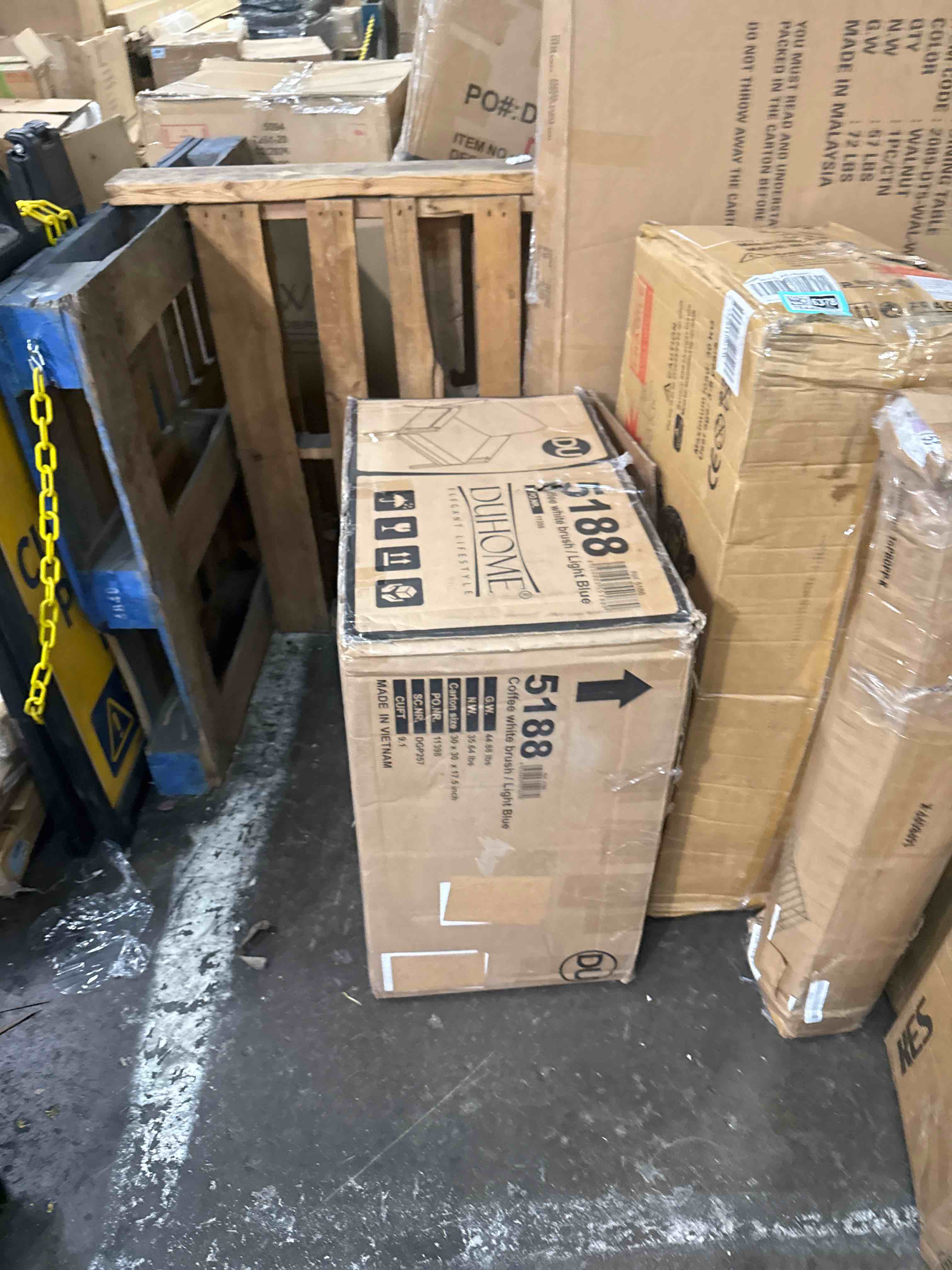 Condition photo showing Good Condition for logan wrapped-arm lounge chair (has small chip in wood)
