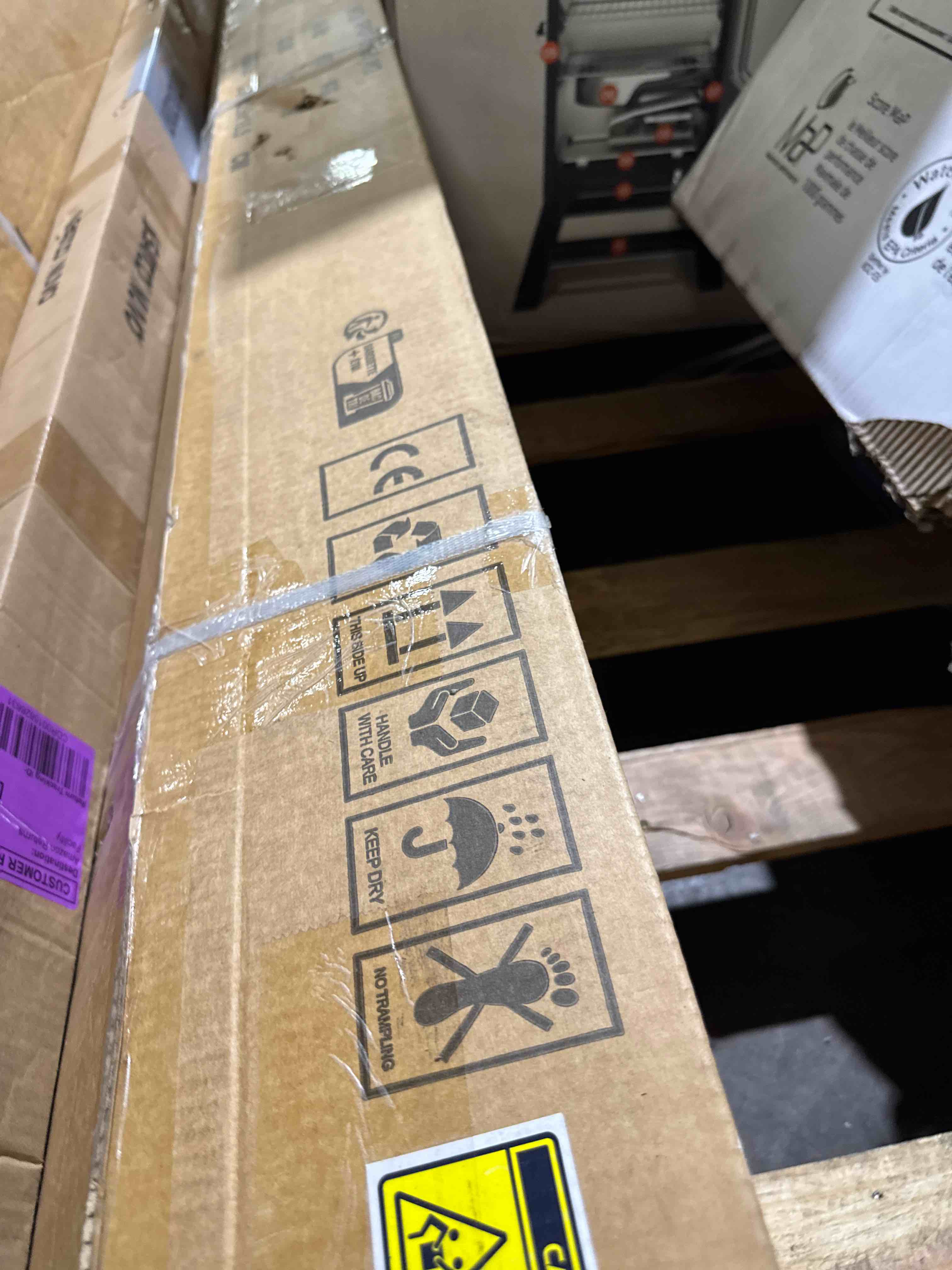 Condition photo showing New/Like New for vipshow 18 inch king size bed frame, 3500lbs heavy duty metal platform with round corner legs mattress slide stopper, steel slat support no box spring needed, noise free, non-slip, easy assembly king 18 inch