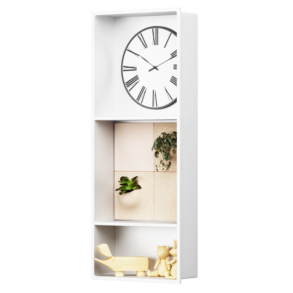 13 in. w x 31 in. h x 4 in. d bathroom shower niche double shelf niche over mount installation