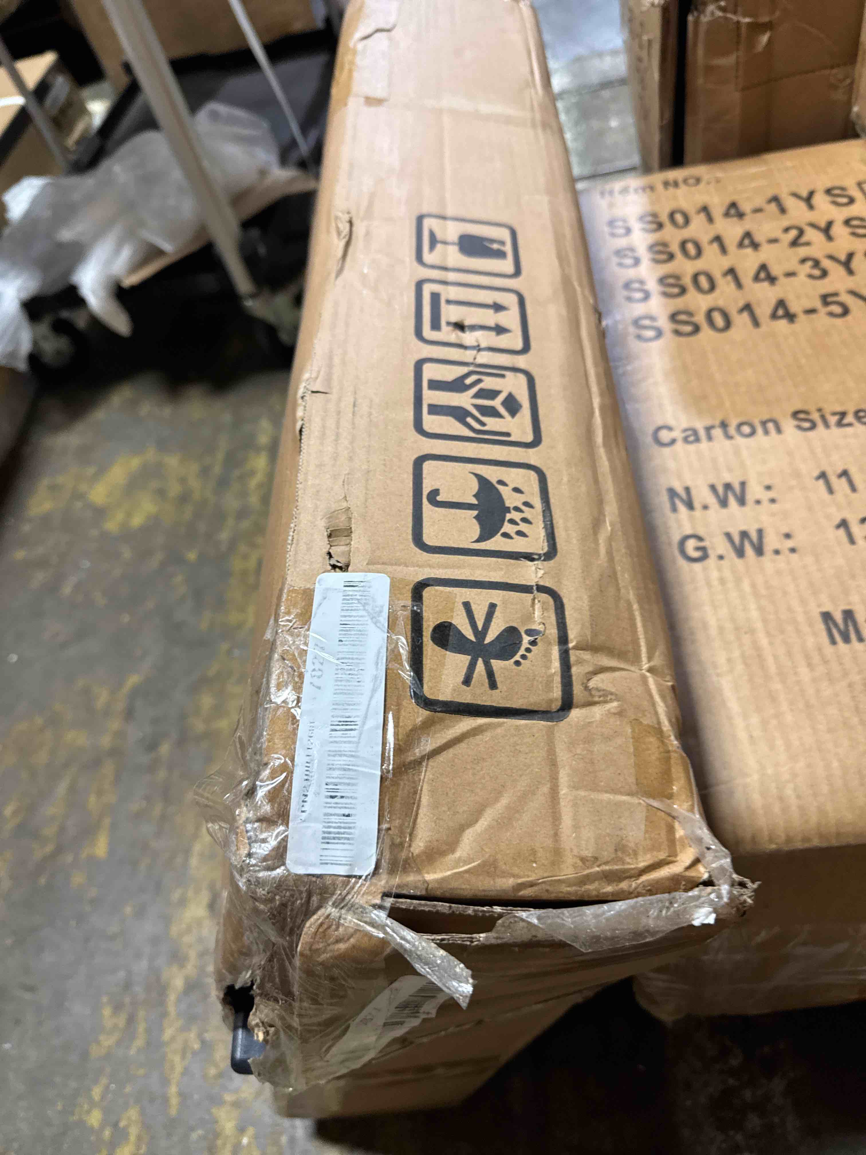 Condition photo showing New/Like New for prohiker adirondack chair 1 with side table, furniture with pe rattan se wooden textured for patios, decks, gardens, fire pits gray