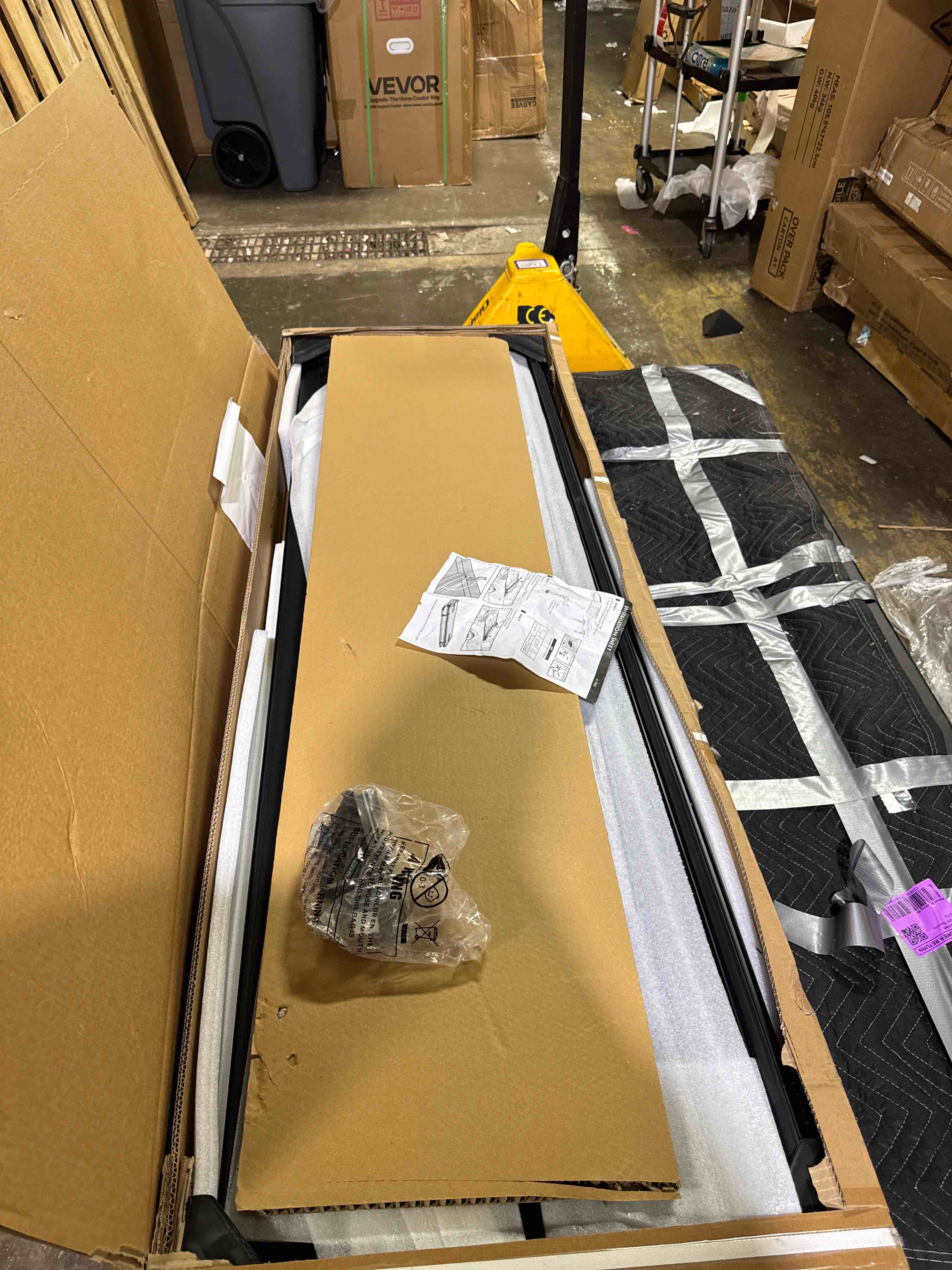 Condition photo showing New/Like New for pensun 8ft soft tri-fold truck bed tonneau cover fit for ford f250 f350 superduty 1999-2024, black tonneau cover(similar)
