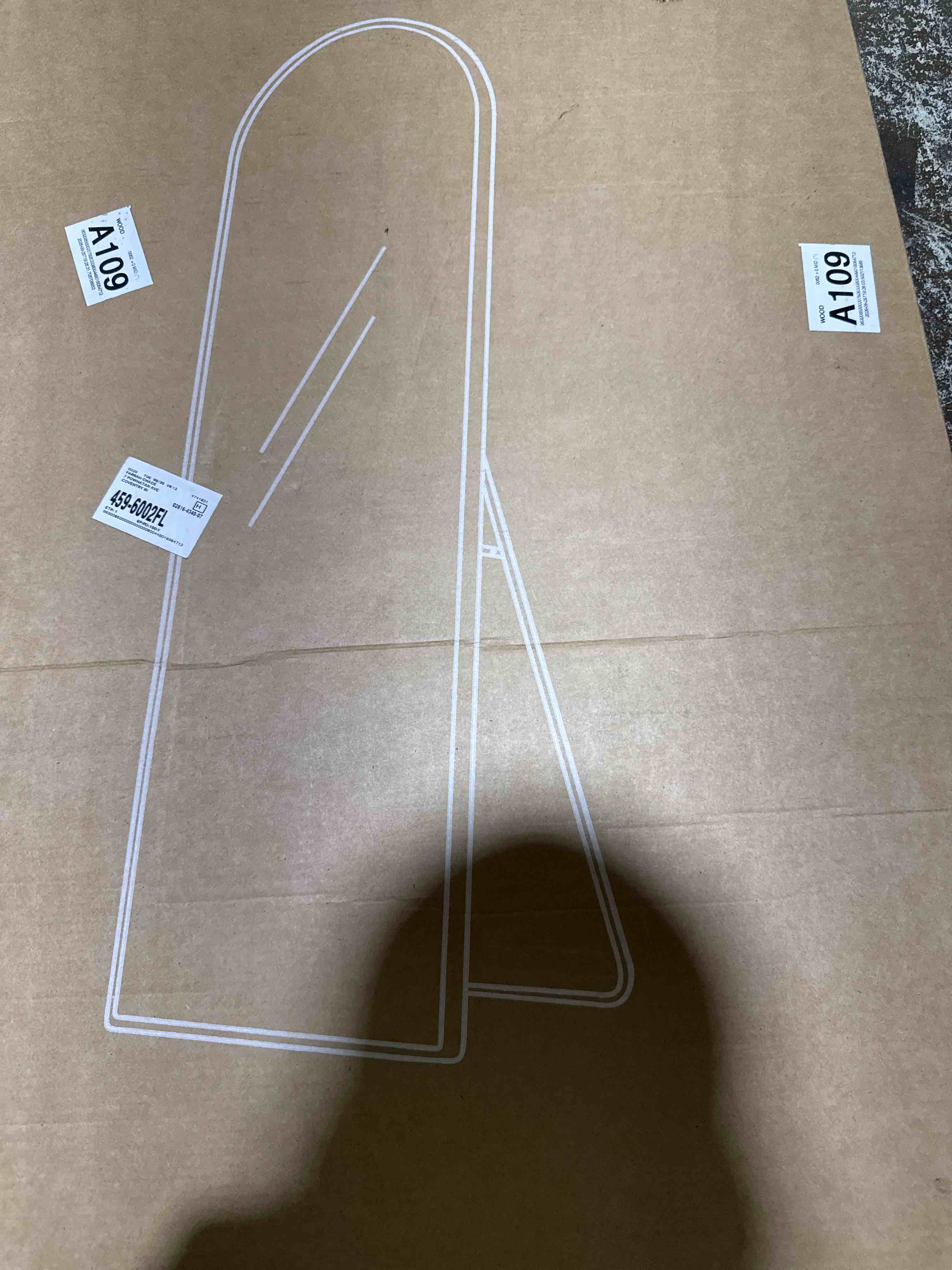 Condition photo showing New/Like New for full length mirror 63 x 20 in floor mirror with adjustable led light strip, aluminum alloy frame, glass, free standing or wall mount, silver