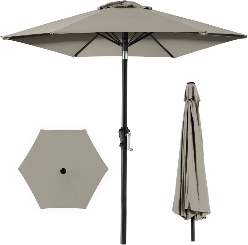 best choice products 10ft outdoor steel market patio umbrella