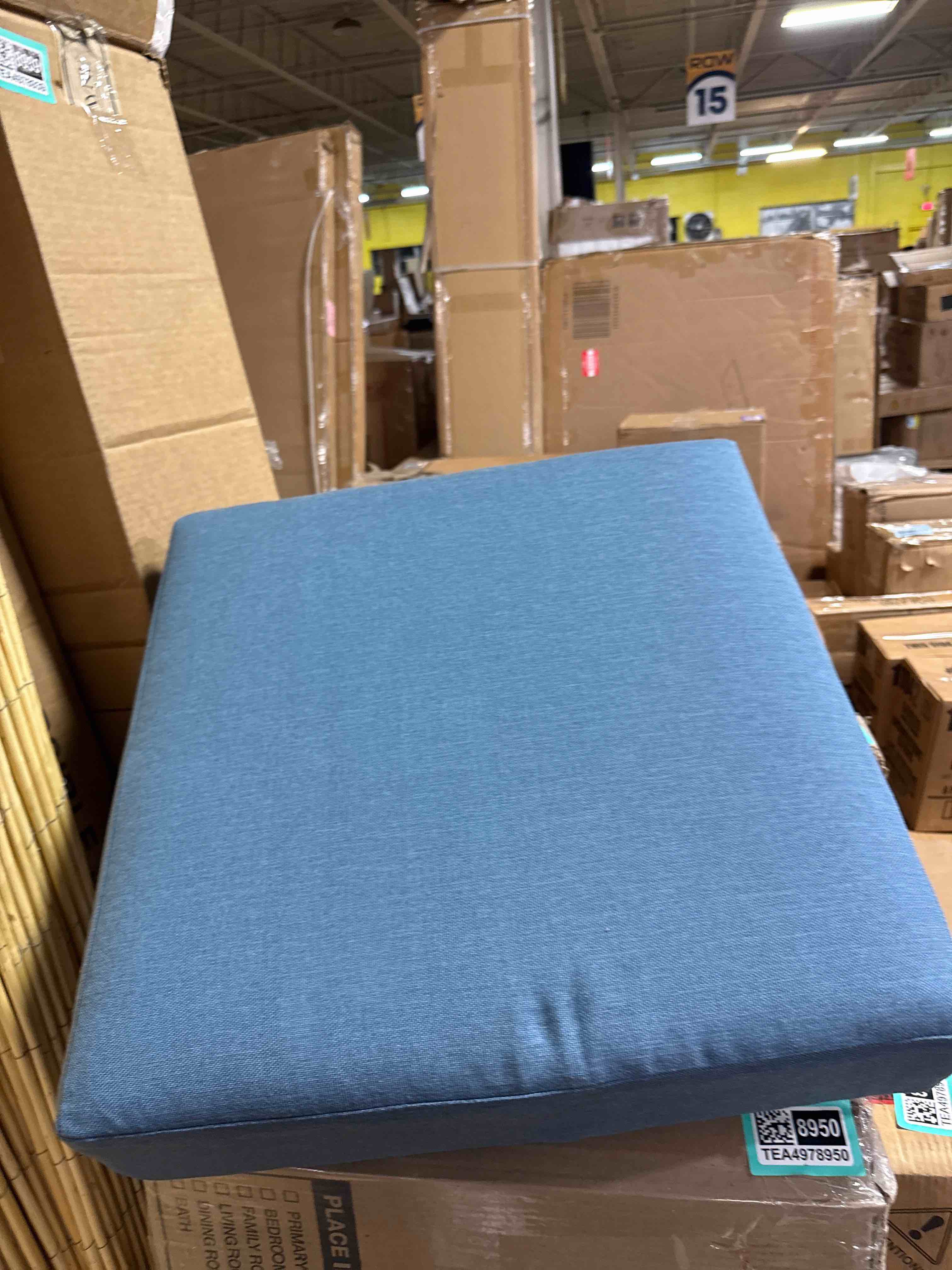 Condition photo showing New/Like New for 26" x 30" x 5" sunbrella deep seating chair cushion (sunbrella makers cast horizon)