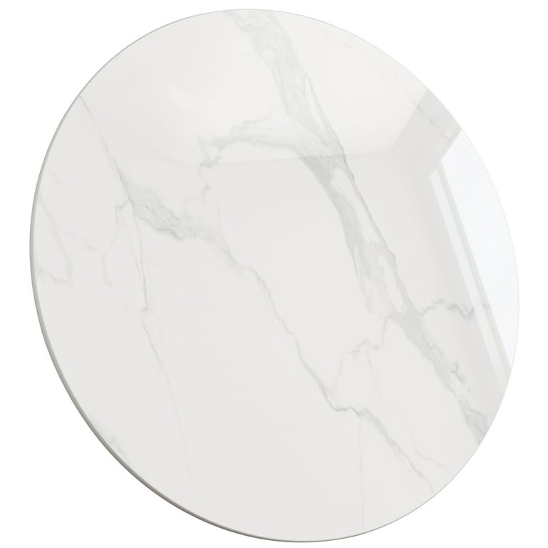sstblev round sintered stone table top, 39.4", 0.43", white