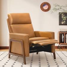 colamy push back recliner chair in camel