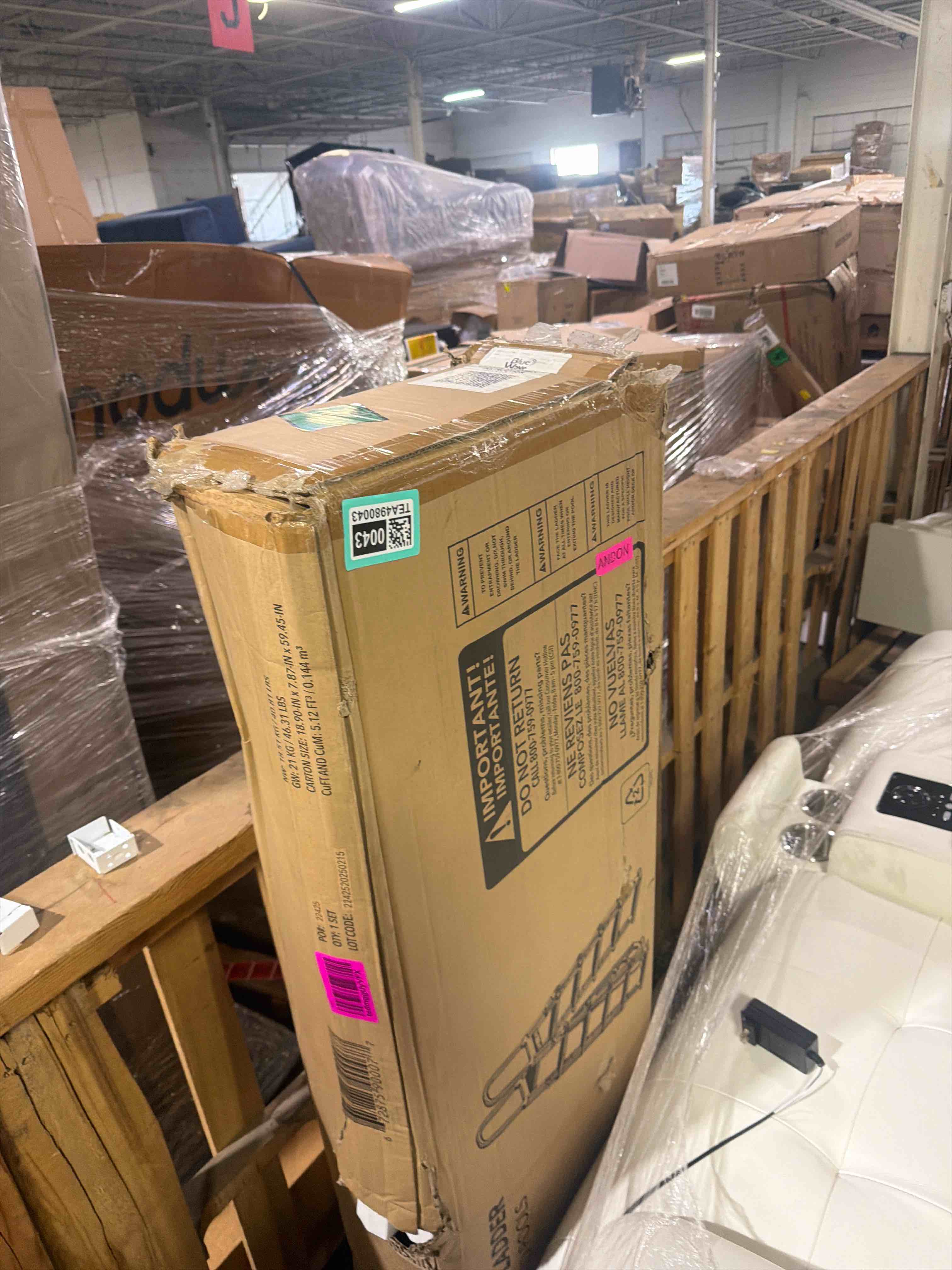 Condition photo showing New/Like New for blue wave a-frame above ground pool ladder with flip-up safety steps, heavy duty pool ladder for 48-54 inch pools, non-skid pool steps with anti-entrapment barrier and locking design, 250 lb capacity