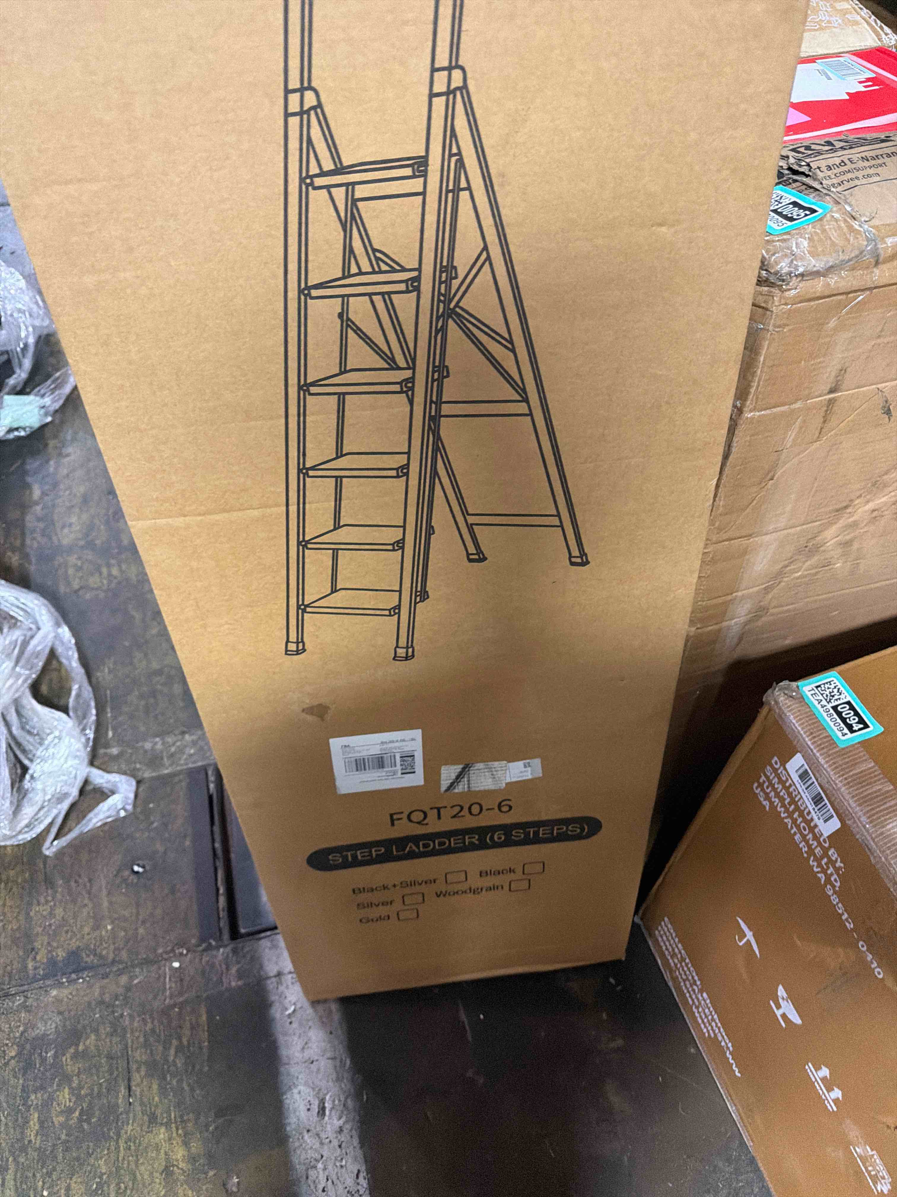 Condition photo showing New/Like New for 9 step ladder with platform,folding step stool heavy duty,protable step ladders with anti-slip widen pedals,handrail,safe-lock design,tall kitchen/closet step ladder for adults