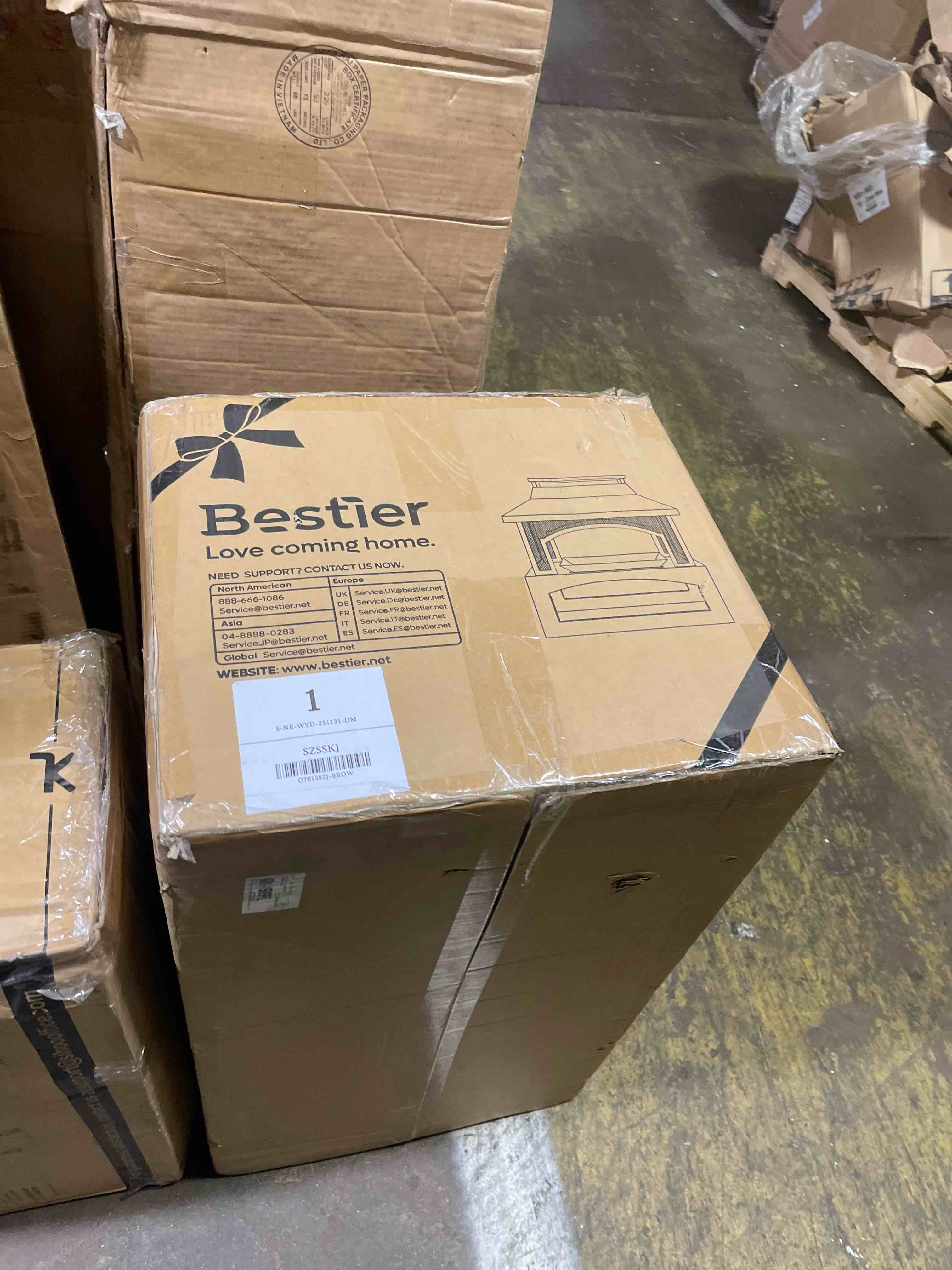 Condition photo showing New/Like New for bestier 30 in outdoor wood burning fire pit with mesh lid and fire picker - durable steel fire pits for outside, fire pit for backyard, porch, deck, camping