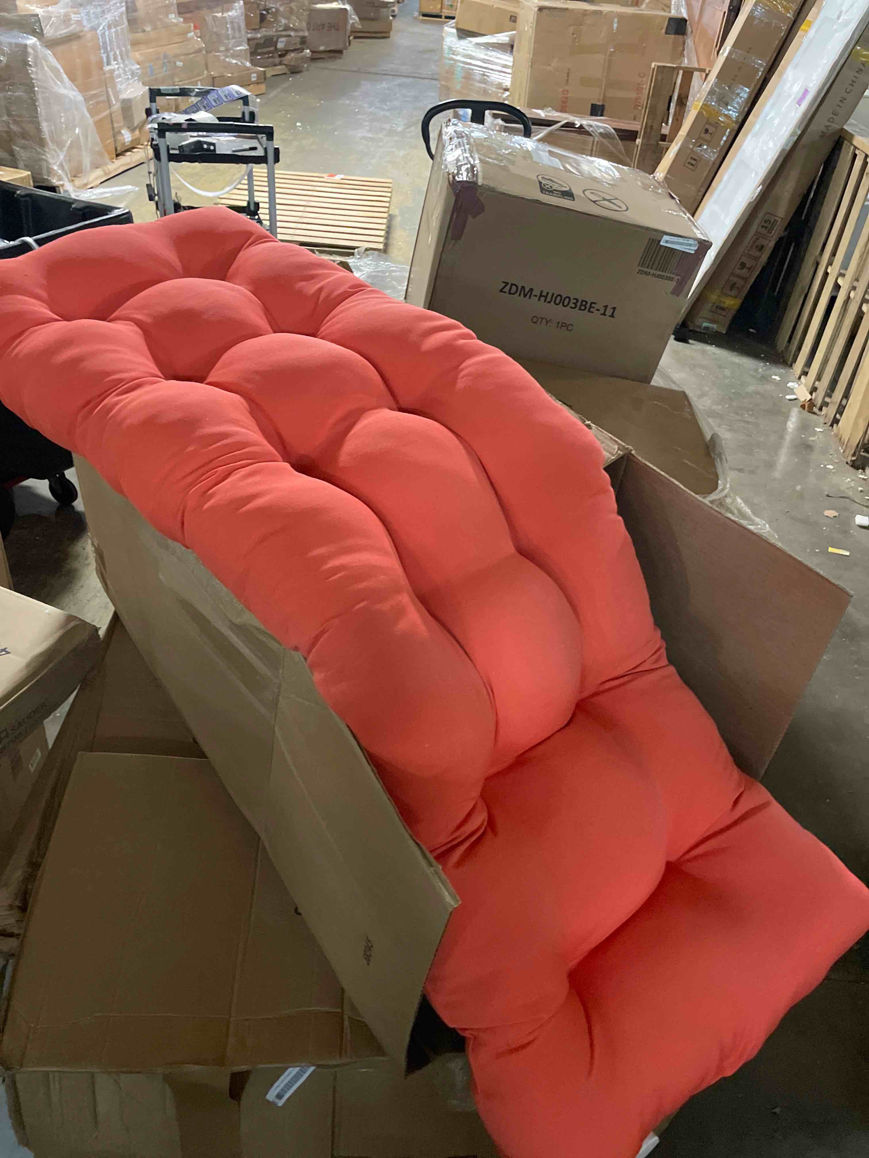 Condition photo showing Good Condition for qilloway indoor/outdoor bench cushion,51-inches (orange)