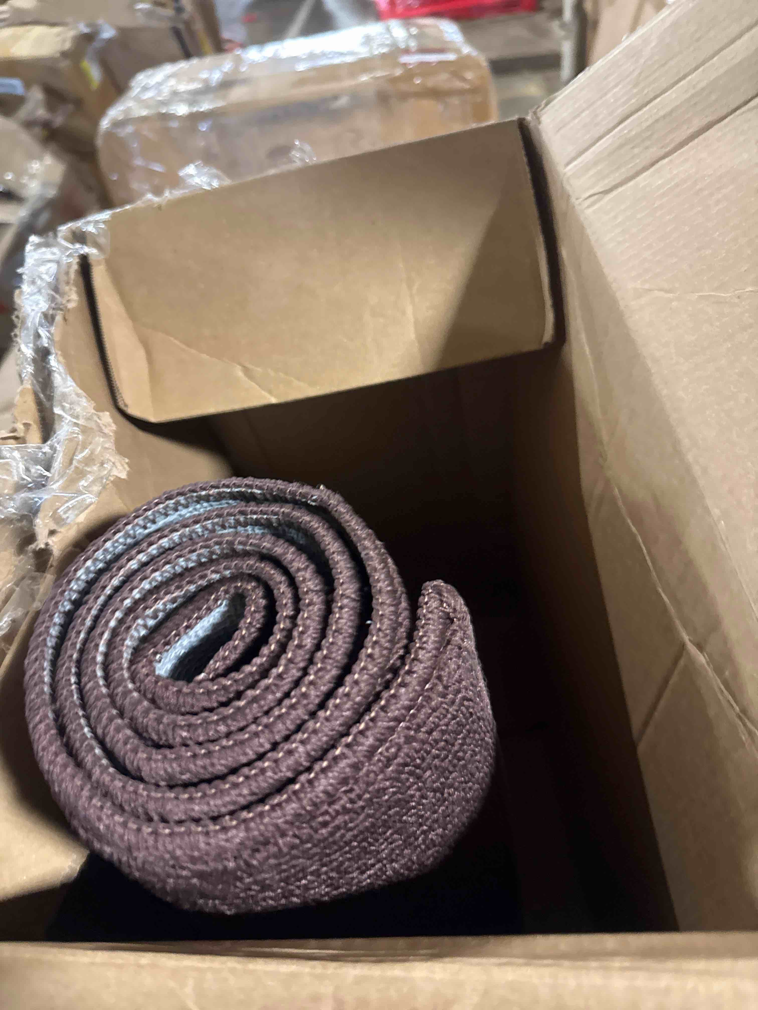 Condition photo showing New/Like New for kozyfly washable area rug 2x3 ft small entryway rug indoor door mat throw rugs with rubber backing, braided cotton floor carpet for front entrance bathroom kitchen foyer, dark coffee/brown 2' x 3' (rectangular) dark coffee/brown