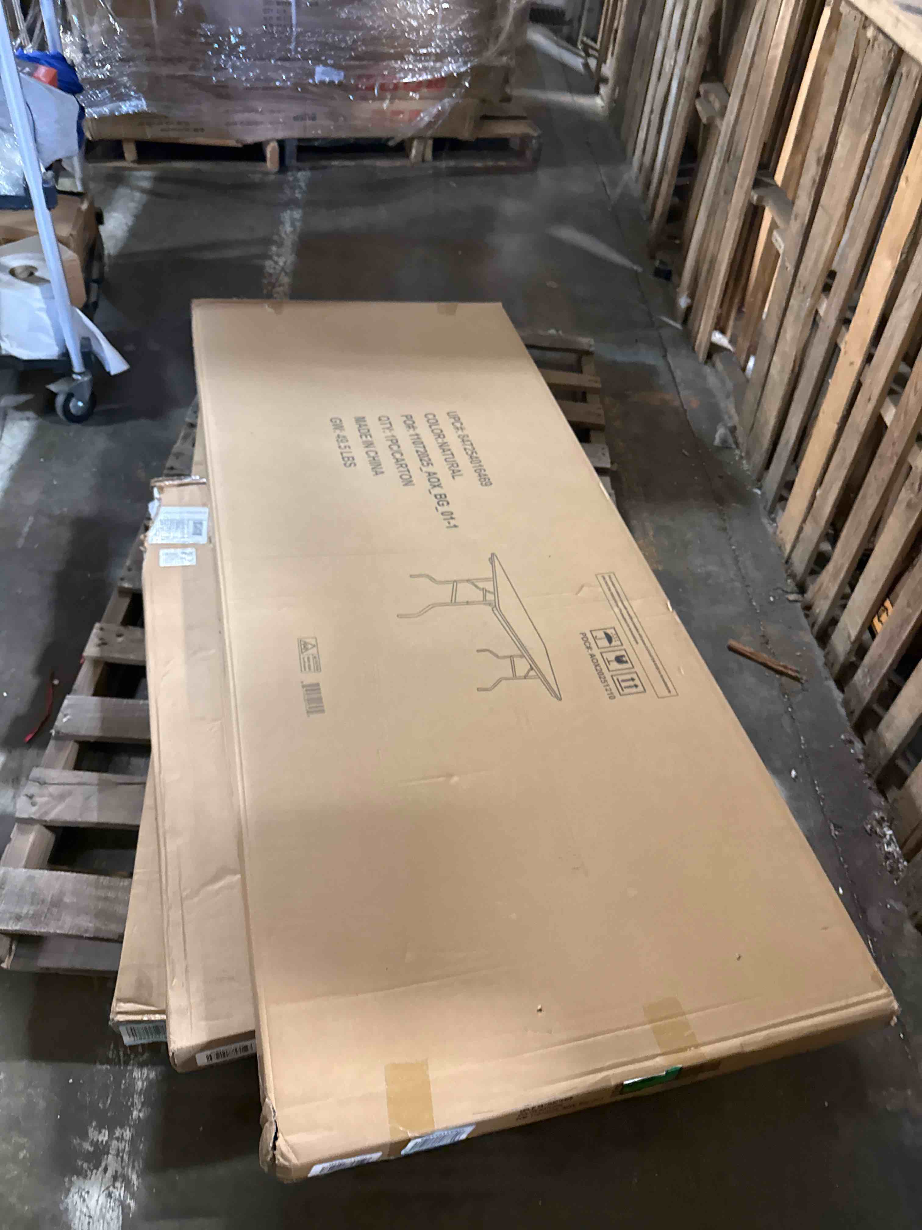 Condition photo showing New/Like New for flash furniture 6-foot rectangular wood folding banquet table with clear coated finished top