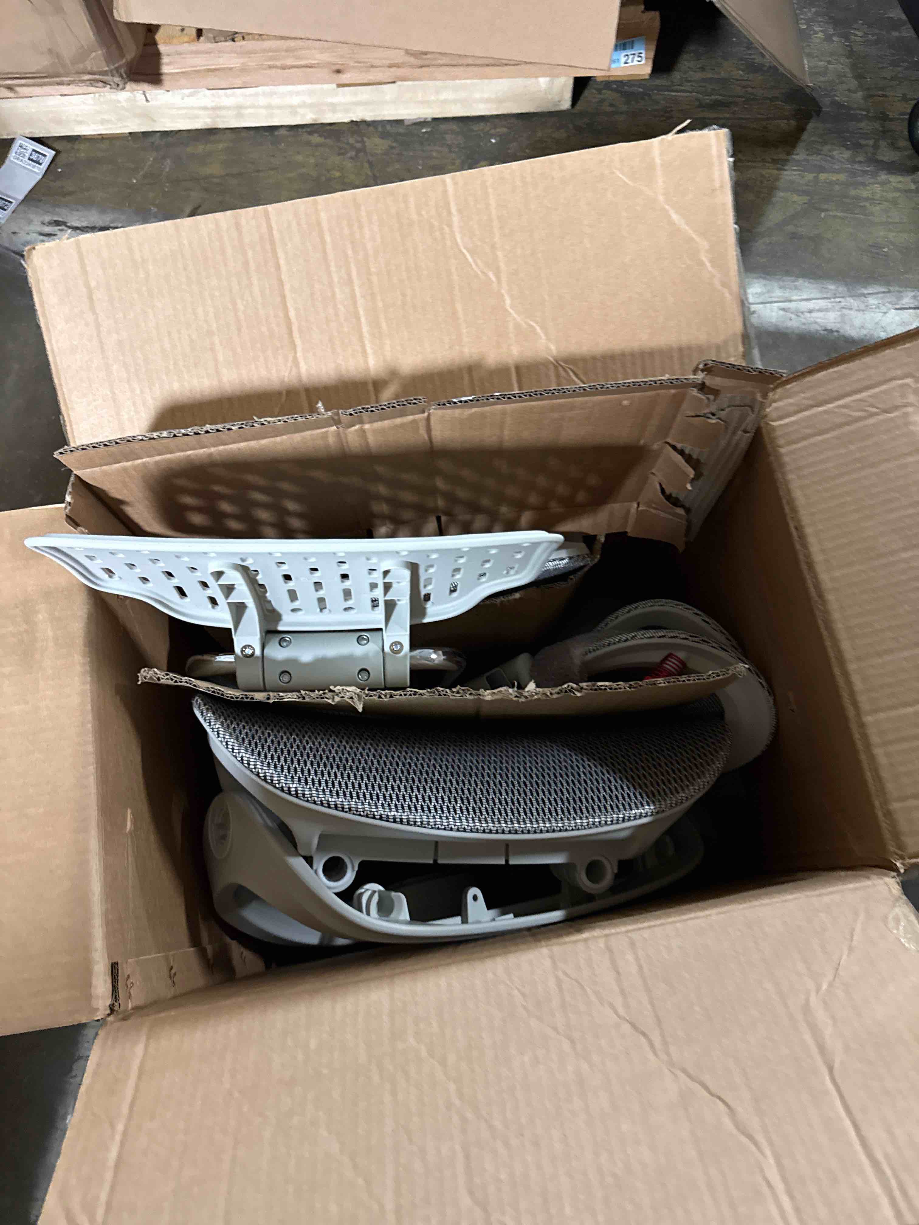 Condition photo showing New/Like New for sihoo b100 pro ergonomic office chair, office chair with adaptive lumbar support, computer chair with dual-back, desk chair with 360° rotatable & flip-up armrests, 3d wide headrest, light grey