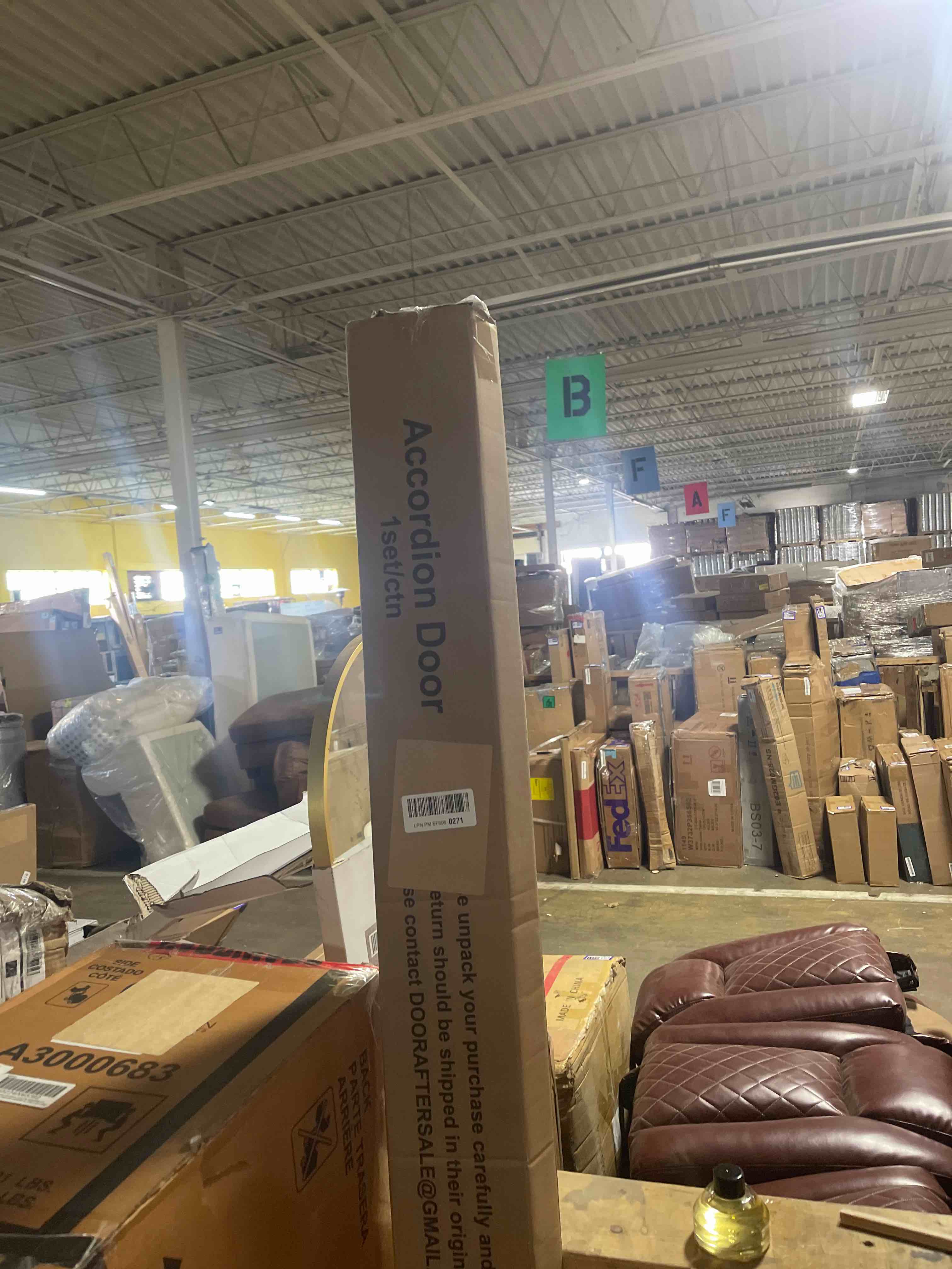 Condition photo showing New/Like New for accordion door curtain - 100% light-blocking bedroom door curtain with included rod for easy installation, suitable for doorway privacy beige 43" w x 78" l beige 43"w x 78"l (pack of 1)
