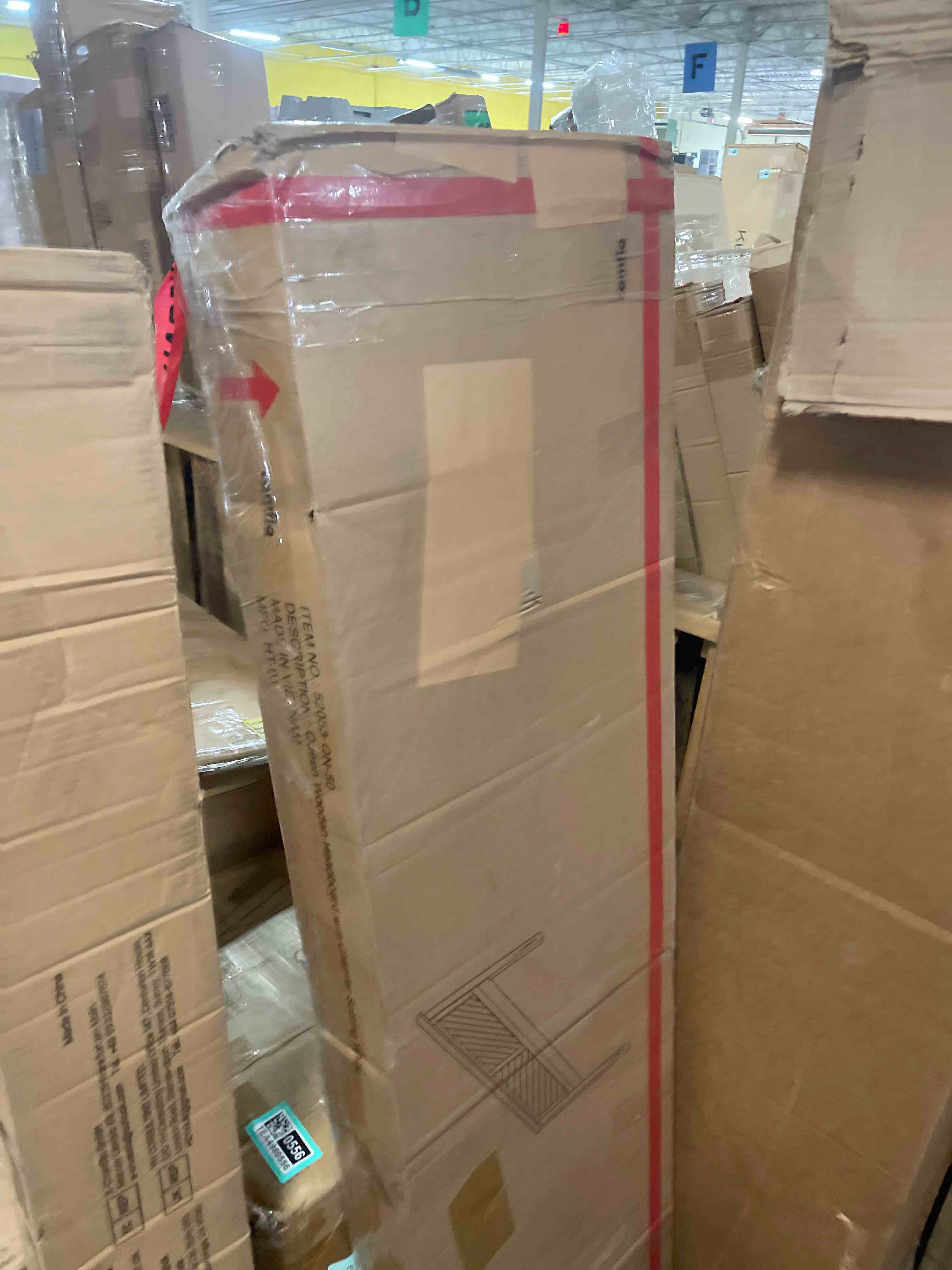 Condition photo showing New/Like New for comfiq serene solid wood panel headboard with chevron scoring, queen size, white, easy assembly, quality materials