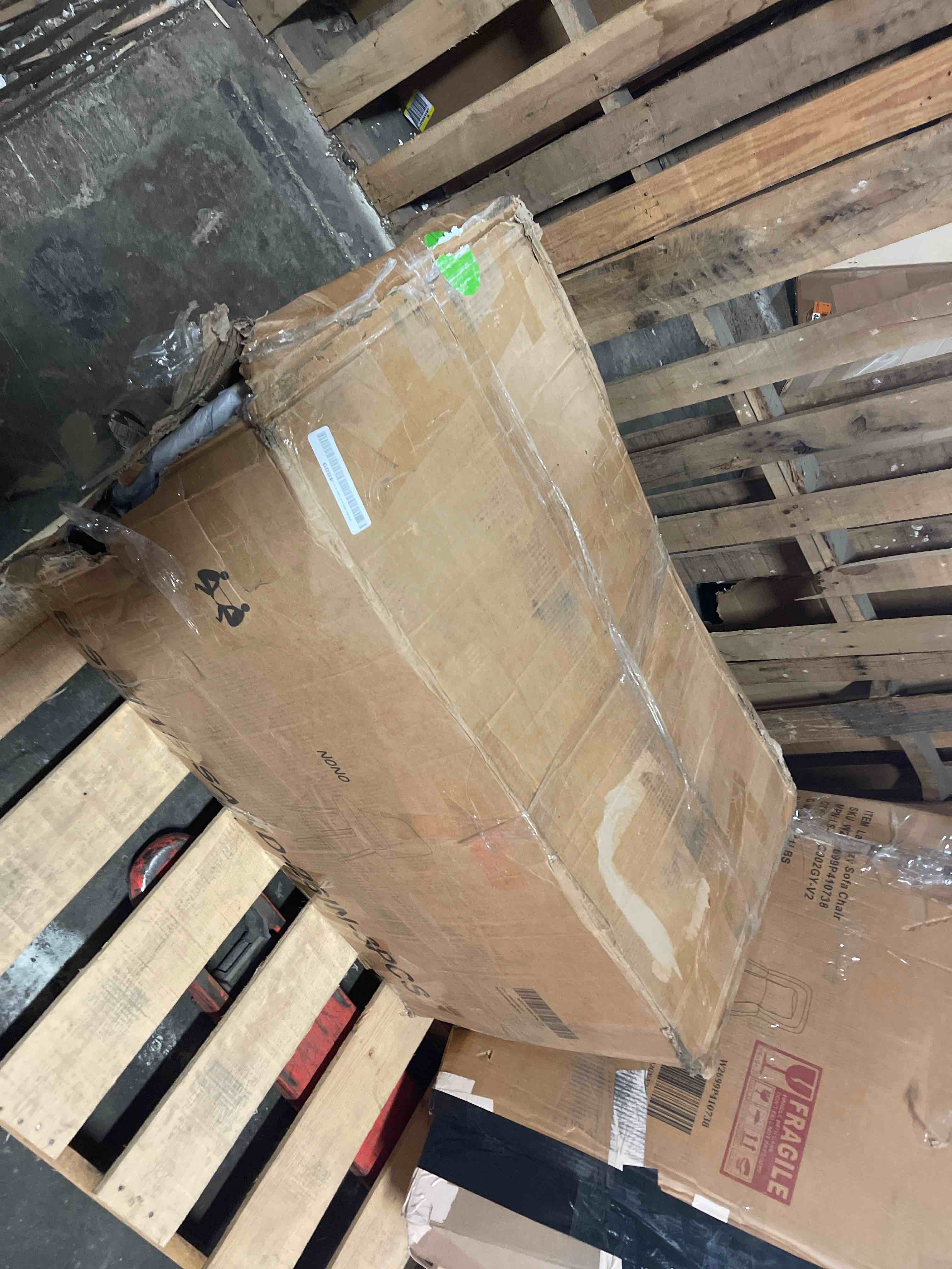 Condition photo showing New/Like New for ladder back swivel metal barstool