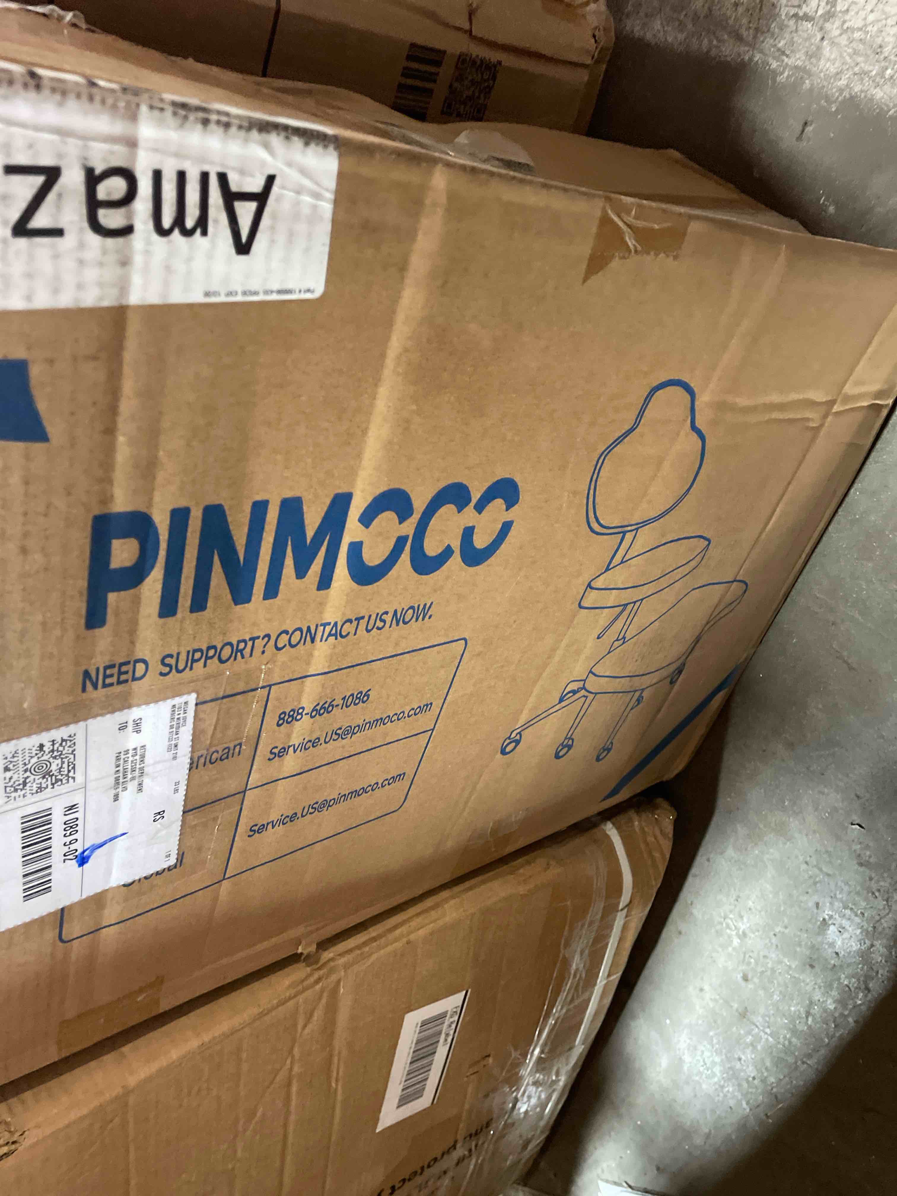 Condition photo showing New/Like New for pinmoco cross legged office chair with wheels, meditation chair, adhd chair for adults, wider height adjustable backrest and seat, yoga office chair, pu leather, black